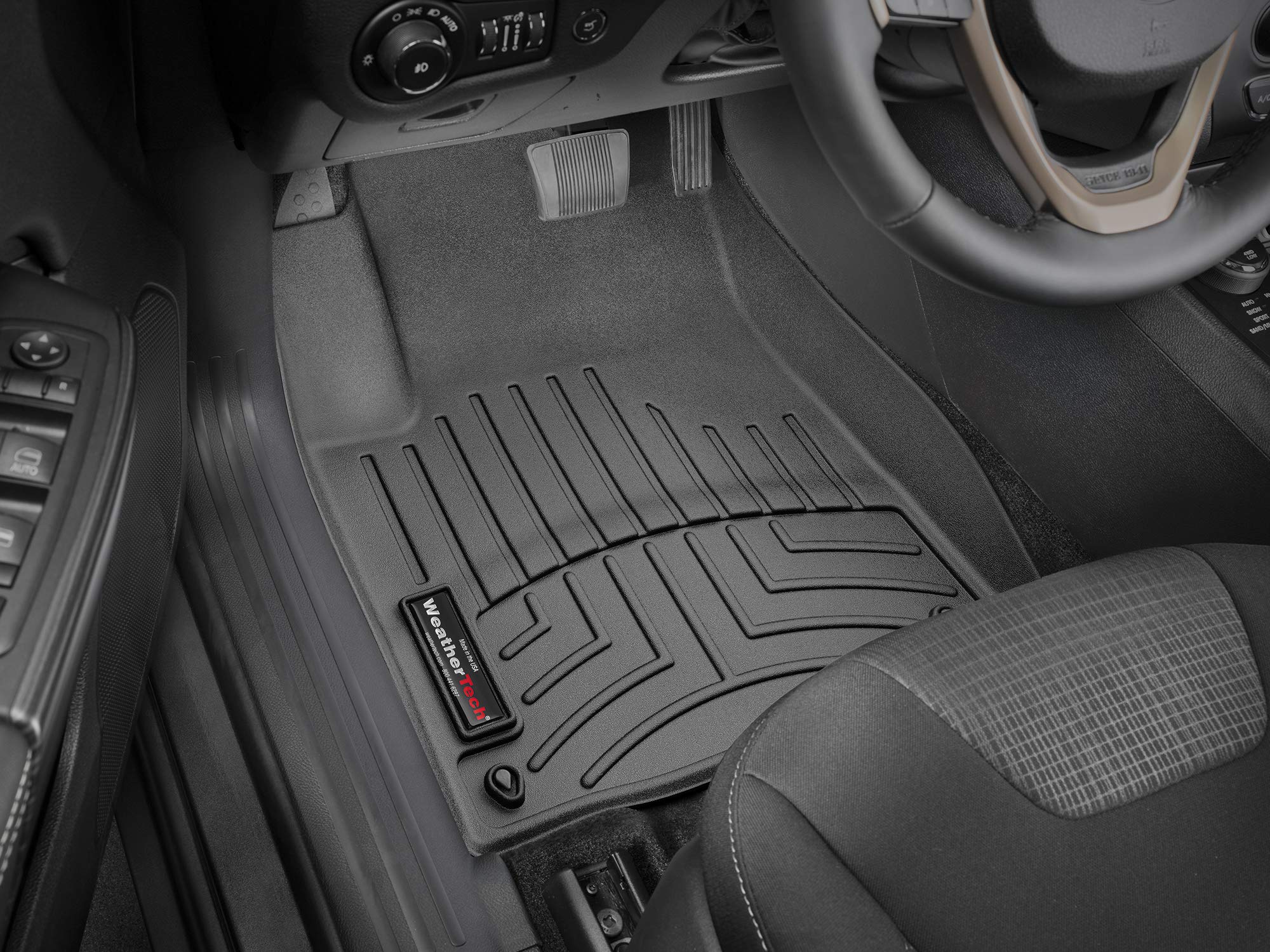 WeatherTech Custom Fit FloorLiners for Jeep Cherokee - 1st Row (448331), Black