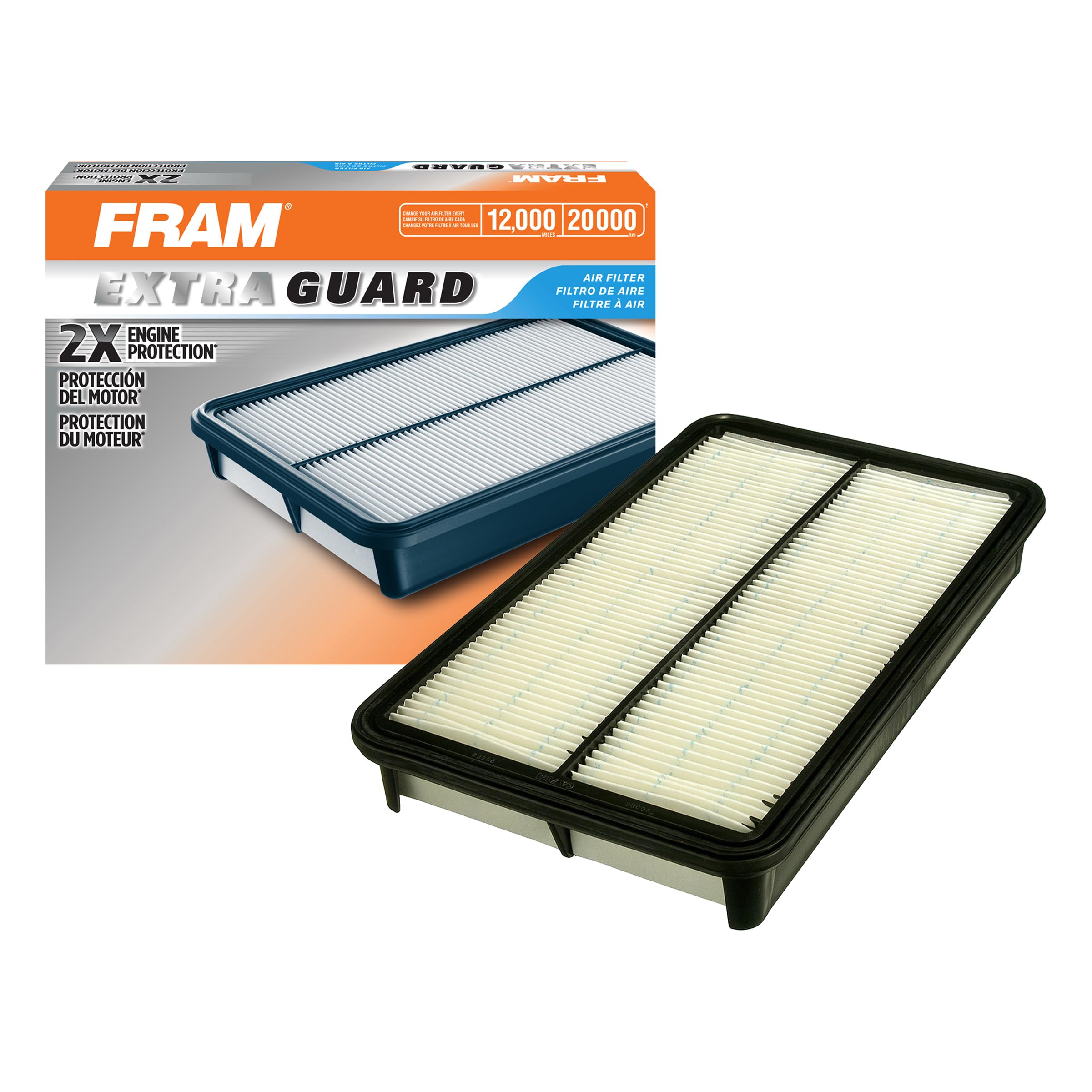 Fram Extra Guard Ca7351 Replacement Engine Air Filter For Select Toyota And Lexus Models, Provides Up To 12 Months Or 12,000 Mil