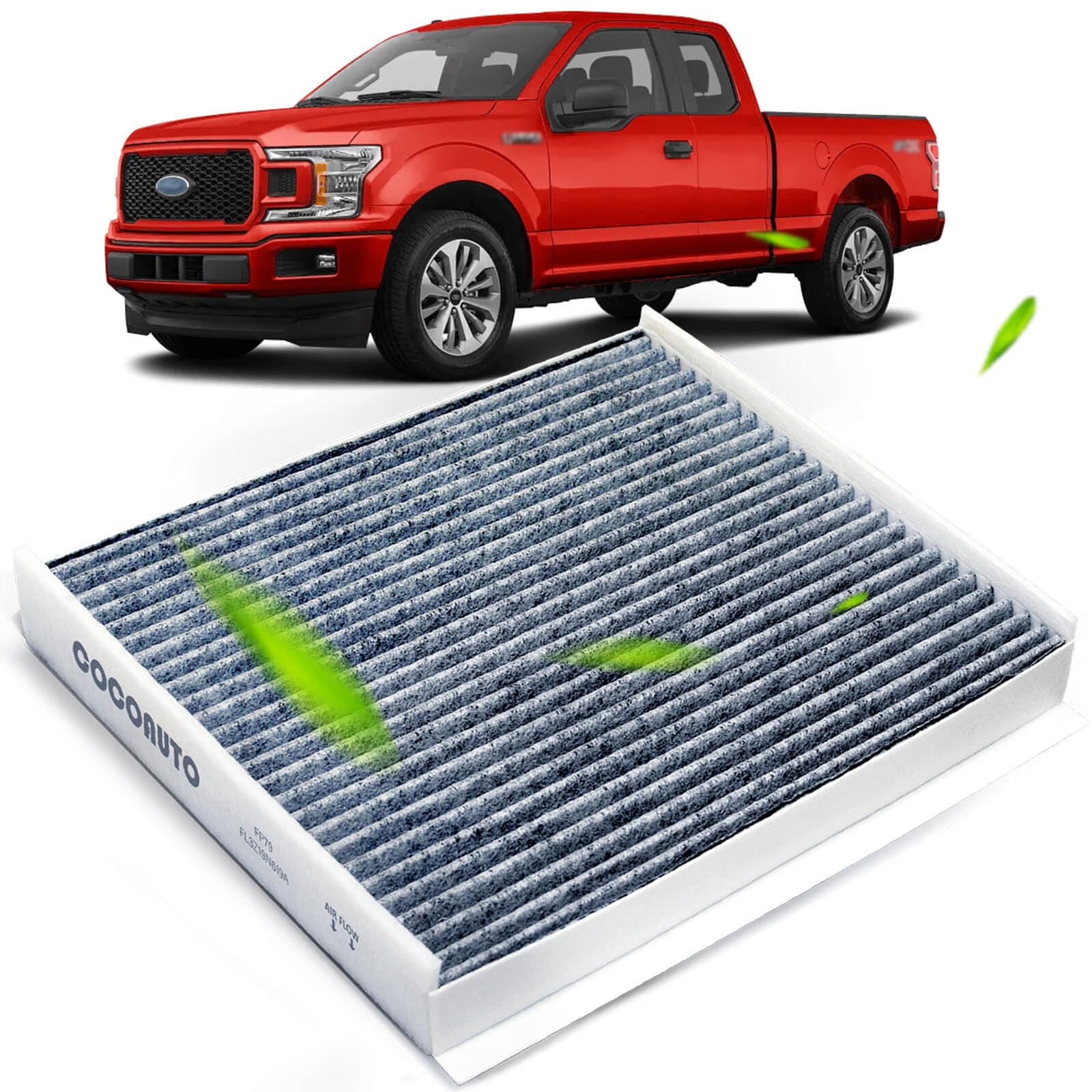 COCOAUTO Cabin Air Filter for 2015-2023 Ford F150,2017-2023 F250 F350 F450 F550 Super Duty,2018-2023 Expedition Lincoln Navigato