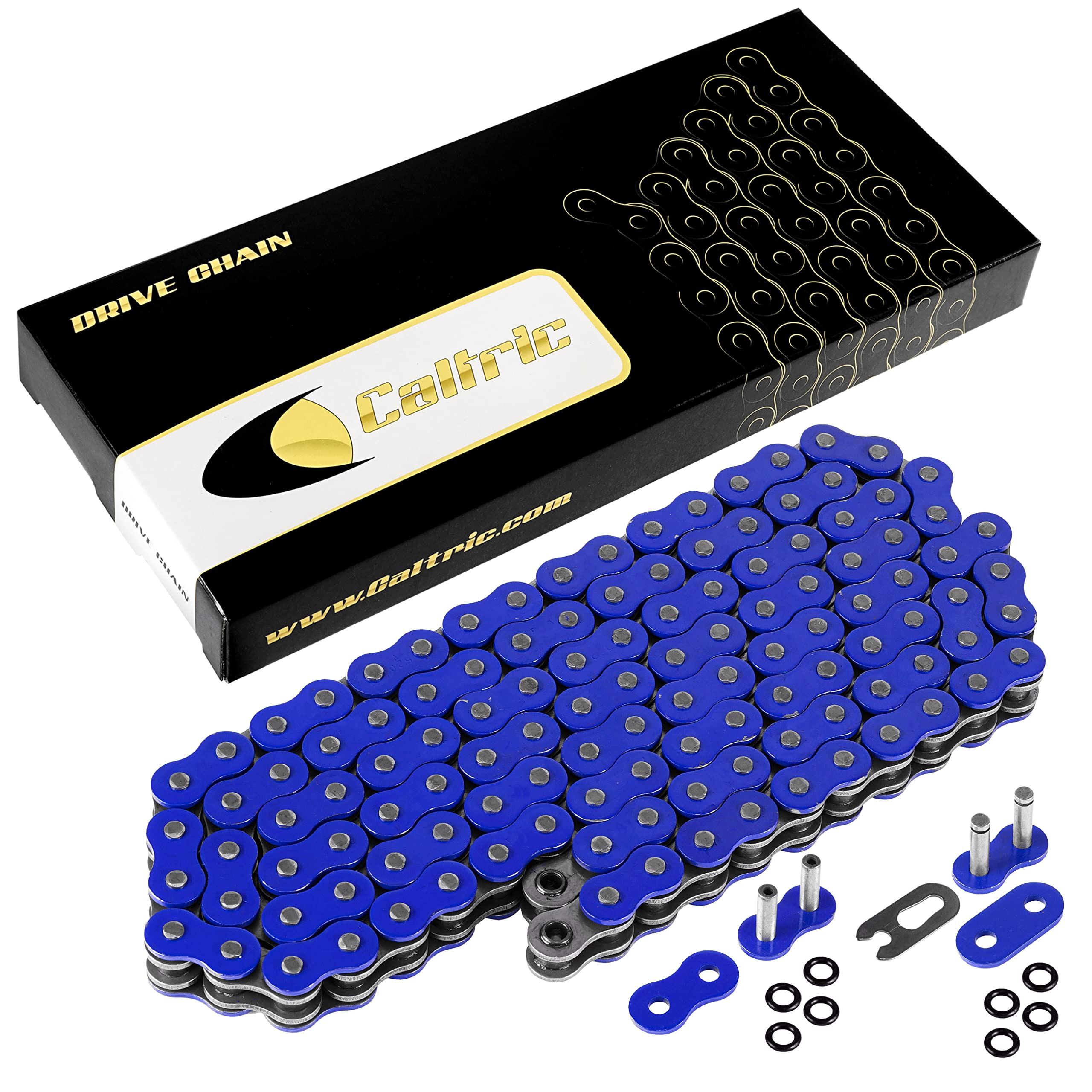 Caltric O-Ring Blue Drive Chain Compatible With Yamaha Raptor 660 Yfm660R Yfm-660R 2001-2005
