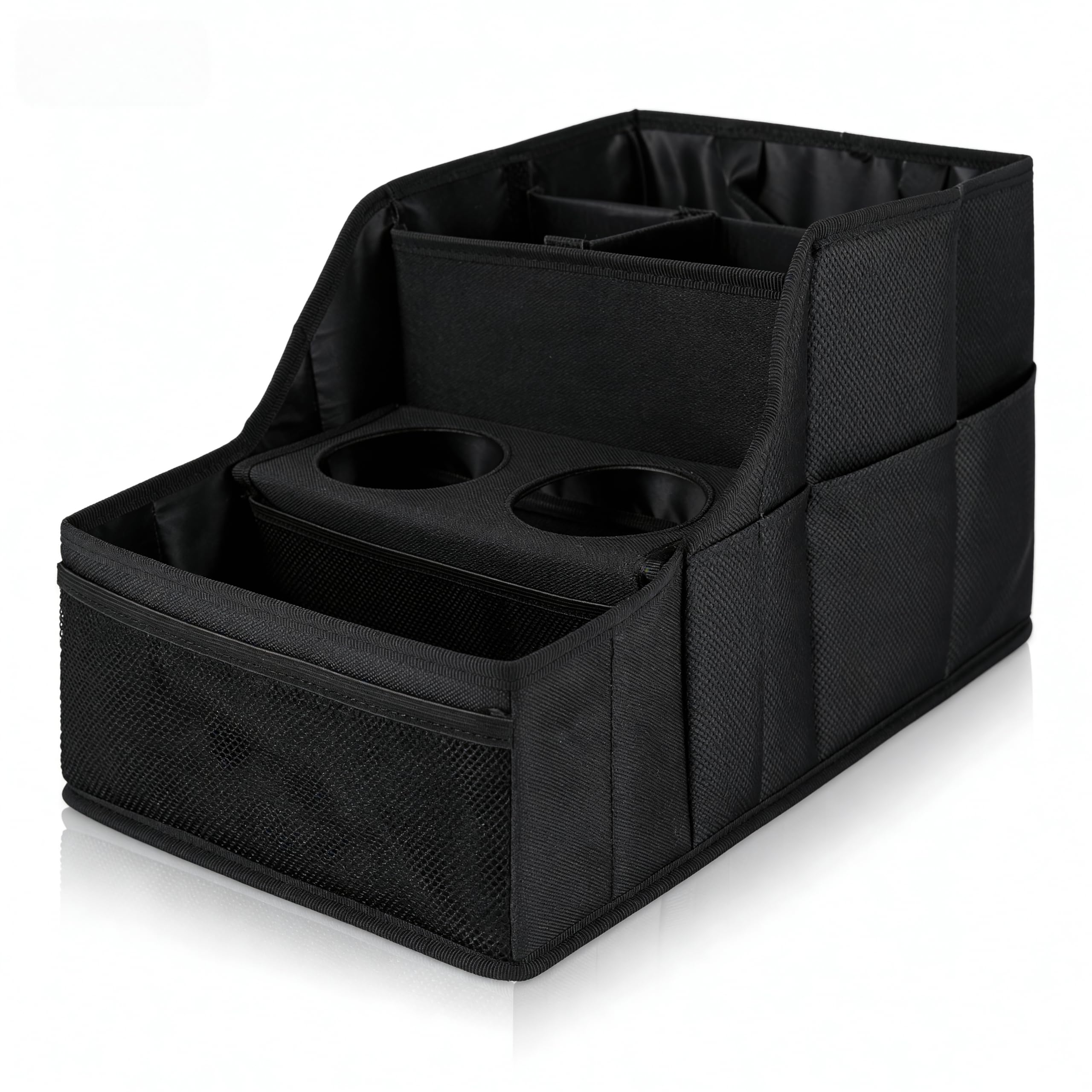 LLPHOACI Car Seat Organizer Backseat and Passenger Seat Organizer with 9 Compartments 2 Cup Holders Car Organizer Front Seat Sto