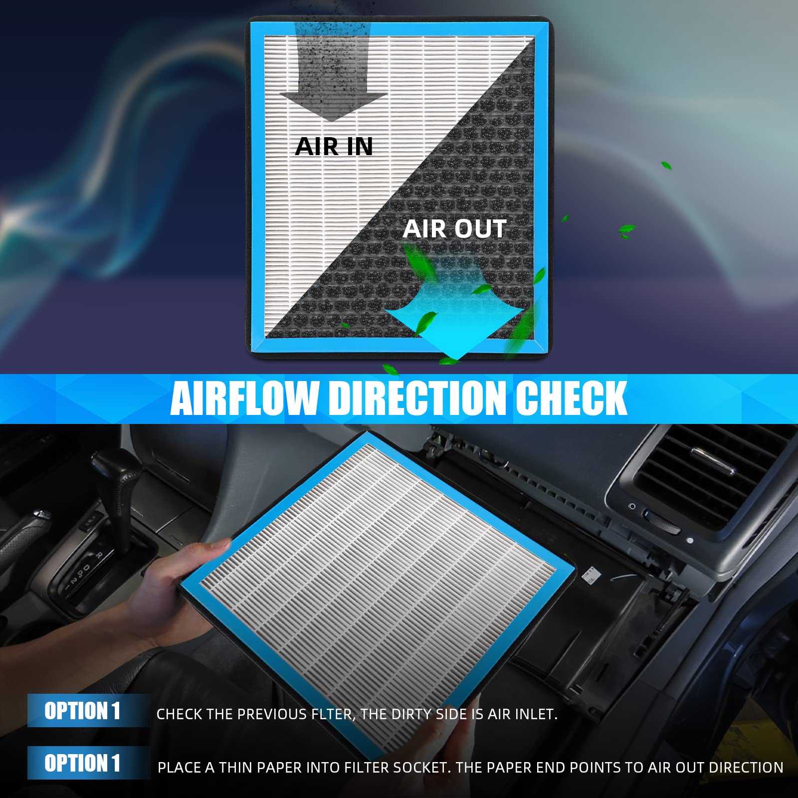 KARCOCA CF11671 Cabin Air Filter HEPA Air Conditioner with Activated Carbon Replacement Cabin Air Filter Accessories Compatible