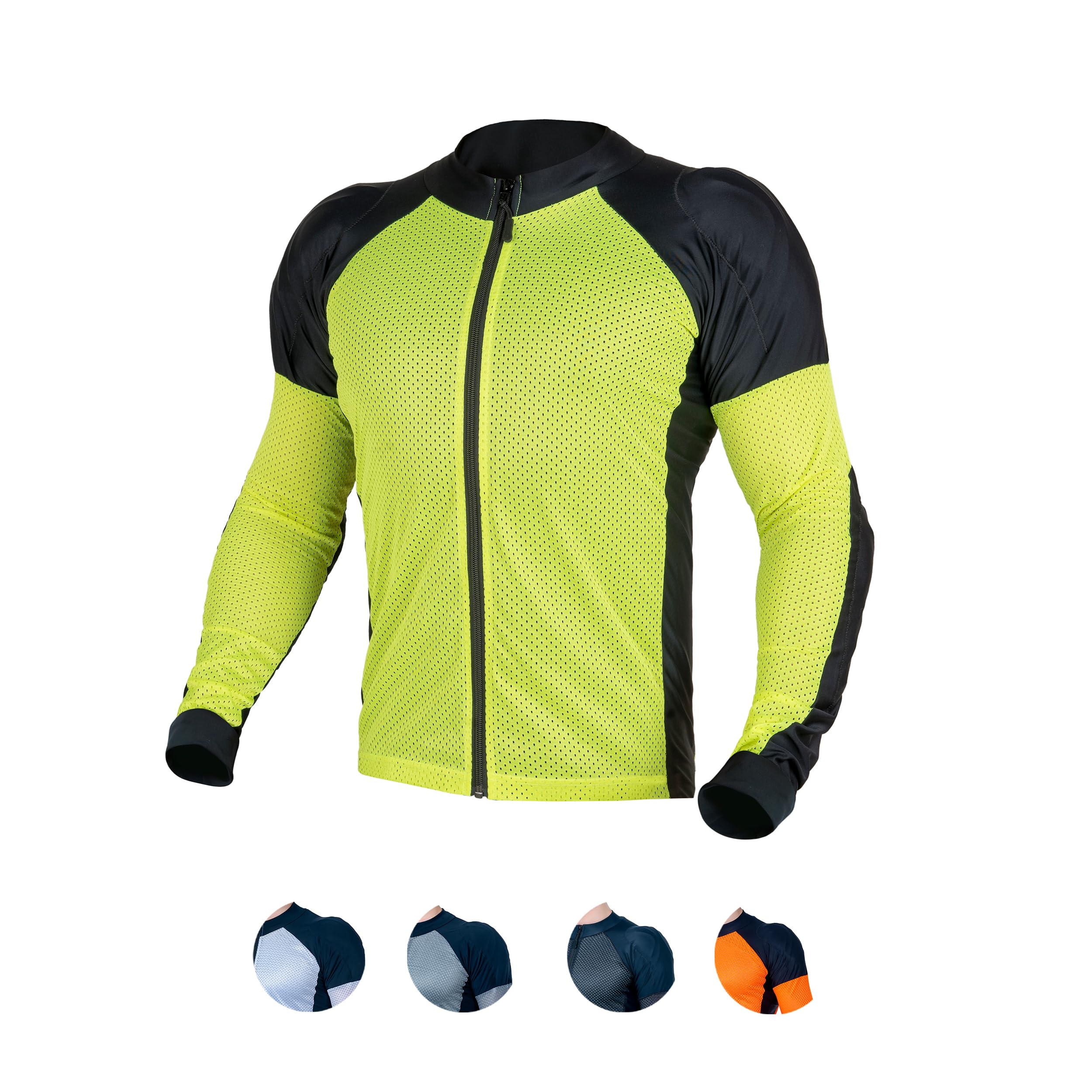Wicked Stock Motorcycle Armor Shirt-Men Womens Mesh Motorcycle Shirt-Motorcycle Shirt-Ce Level2 Summer Motorcycle Shirt (Yellow,