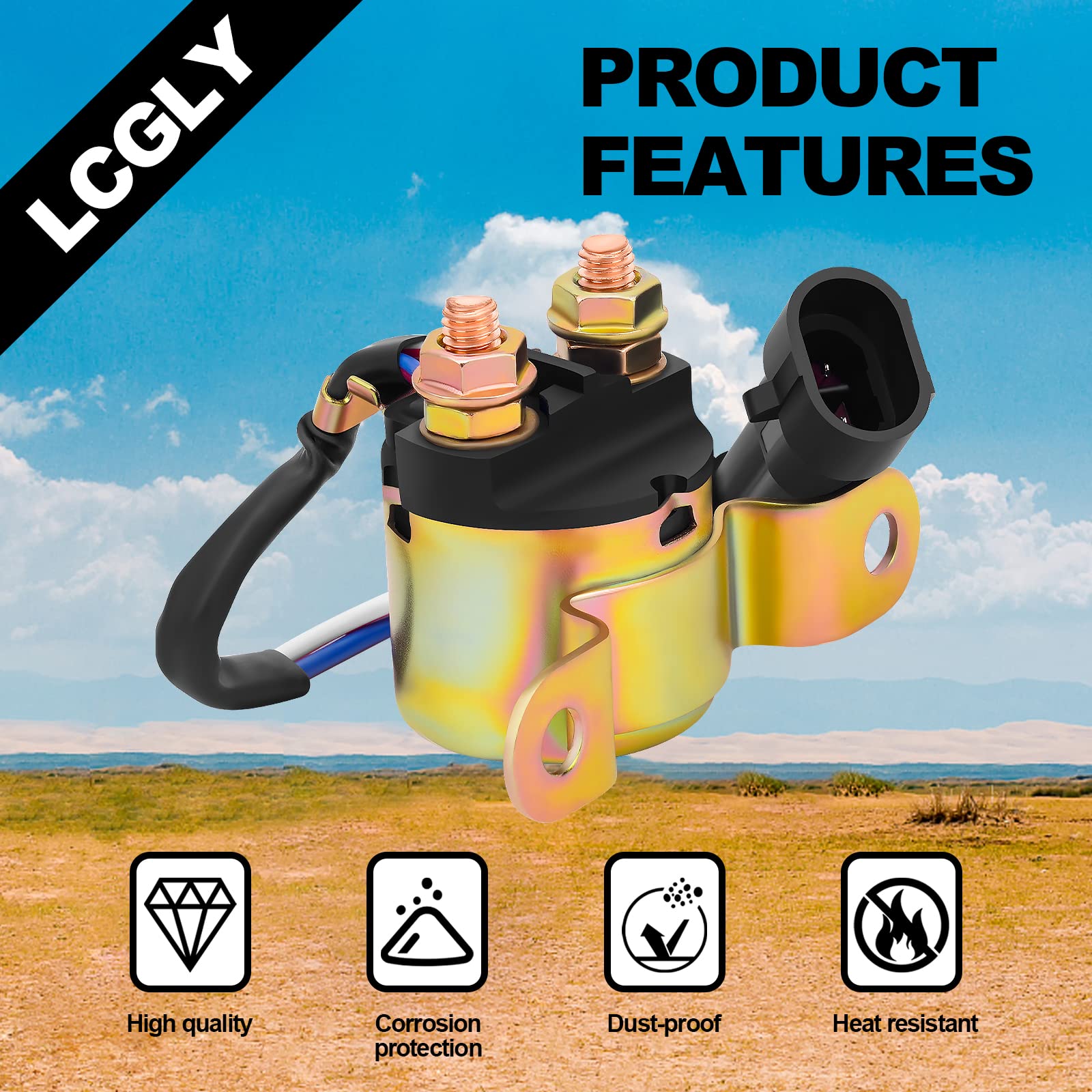 Lcgly Starter Solenoid Relay 4010947 Compatible With Polaris Ranger 400 500 570 700 800 Rzr 570 800 900 1000 4 Turbo Etx Xp Spor