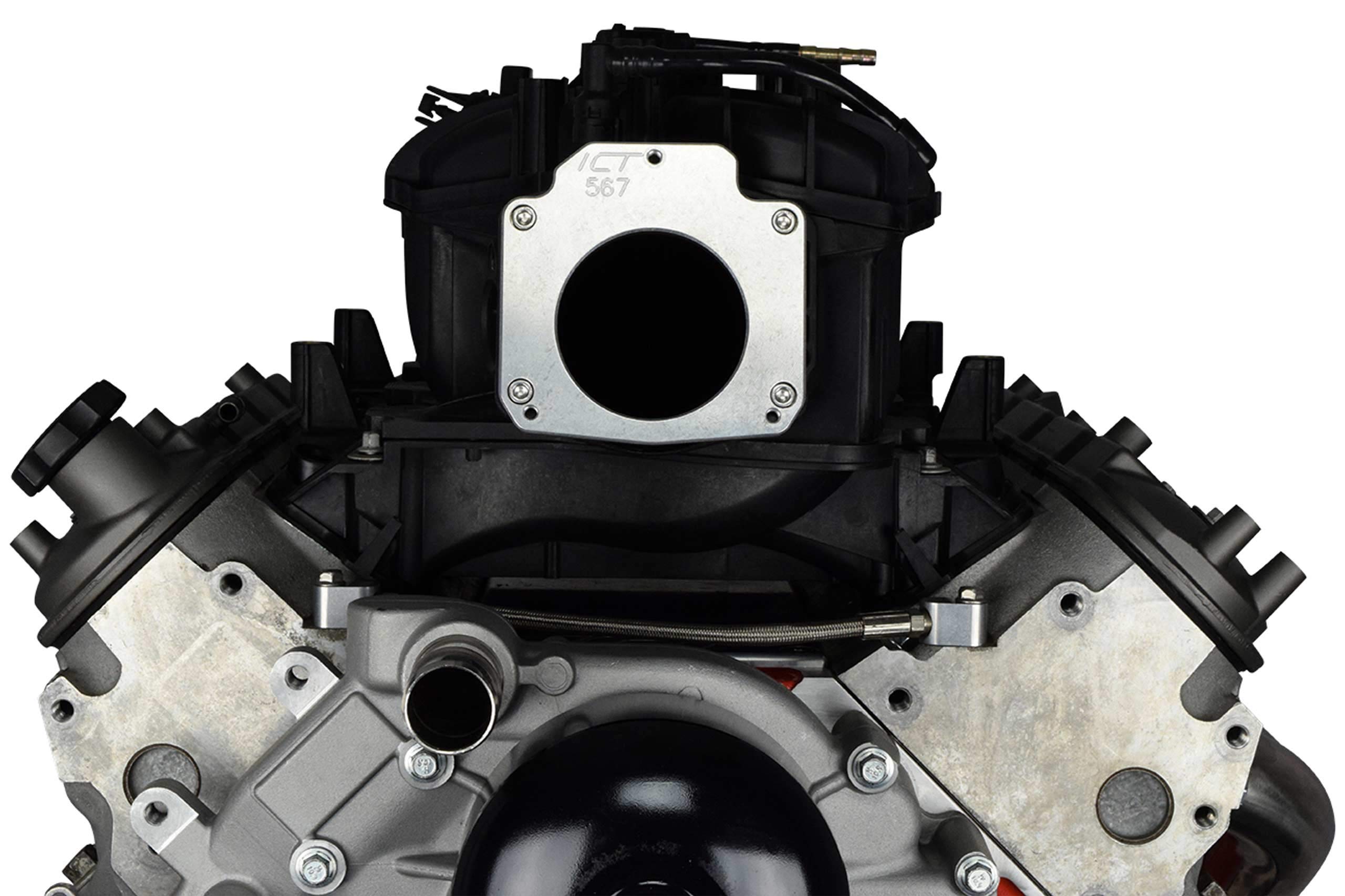 Ict Billet Ls Drive By Wire Throttle Body Adapter / Ls3 4 Bolt Intake To Ls1 3 Bolt Tb Dbw Ls2 Lh6 L92 L76 Ly2 Ly5 Ly6 Lc9 Lfa L