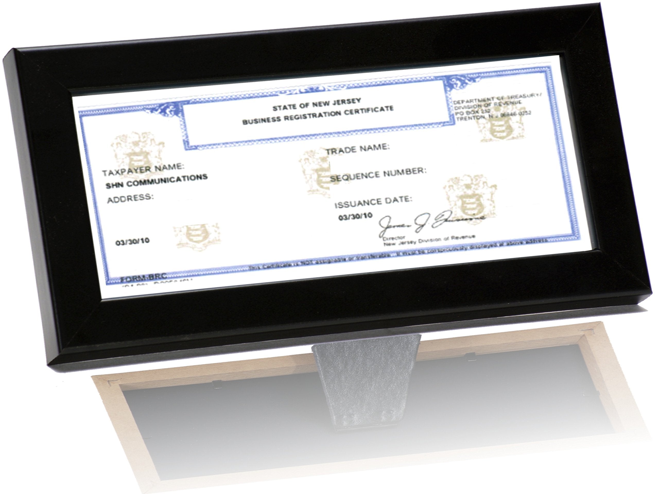 Cosmetology Self Standing Black License Frames 3.5 By 8.5 Inch Easel Back And Hanger For Professionals, Certificates, Tax Licens