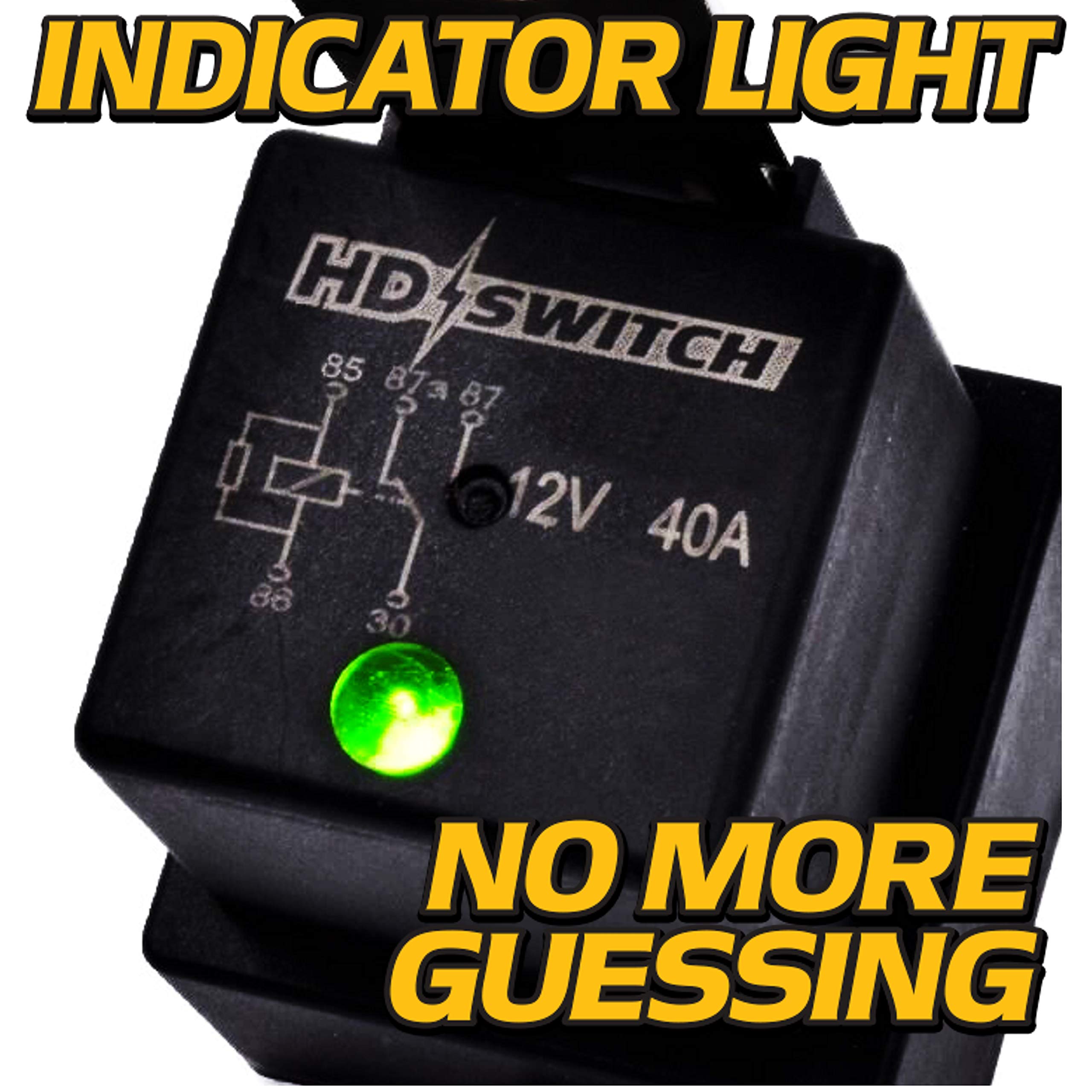 HD Switch -2 Pack- Waterproof Relay w/LED Indicator Replaces Hella 4RD-960388-31 - 4RD-960 388-22 - 4RD-960 388-06 - 4RD96038831