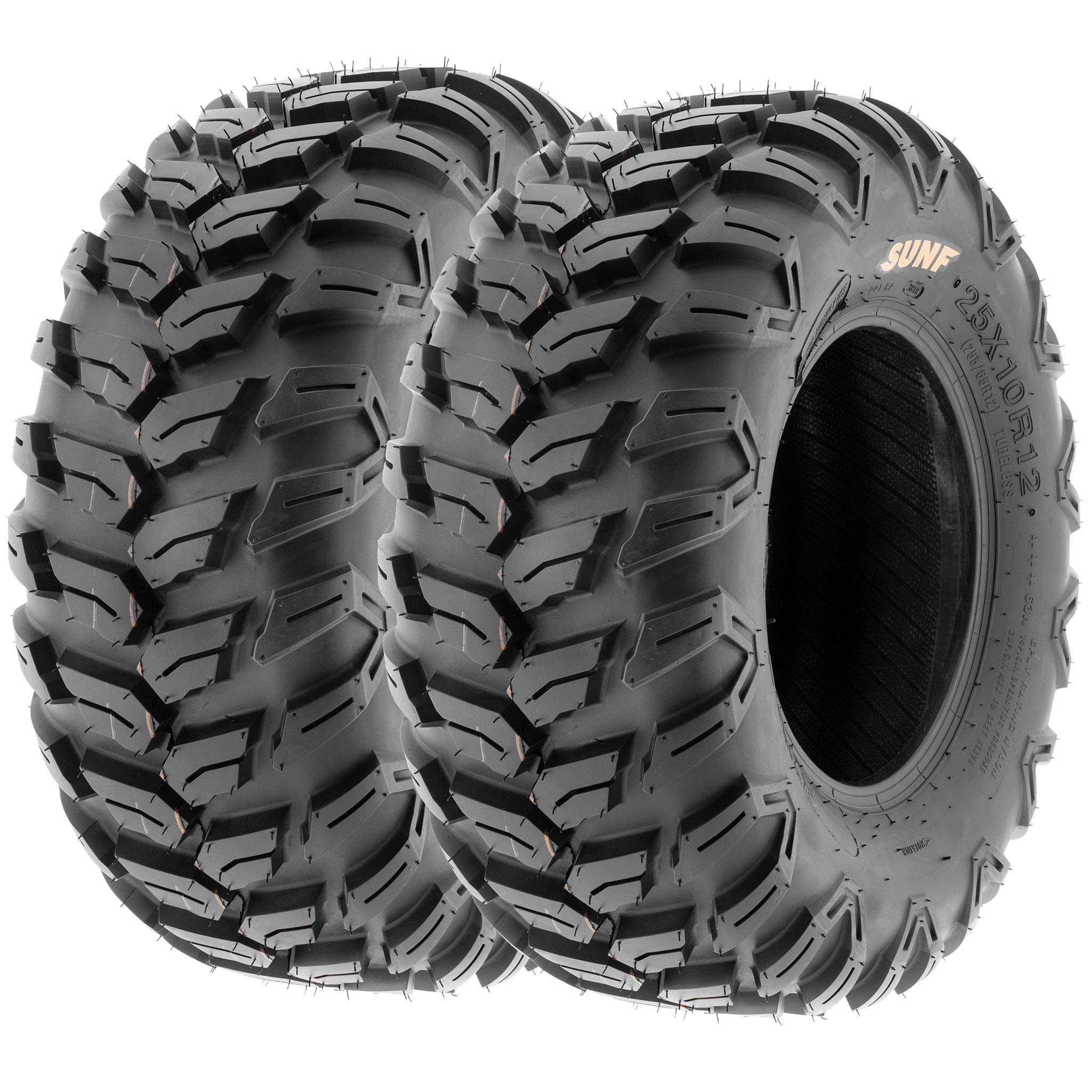 Set Of 4 Sunf A043 Xc Racing Atv Utv Radial Sport Tires 27X9R12 Front & 27X11R12 Rear, 6Pr, All-Terrain Off-Road & Track