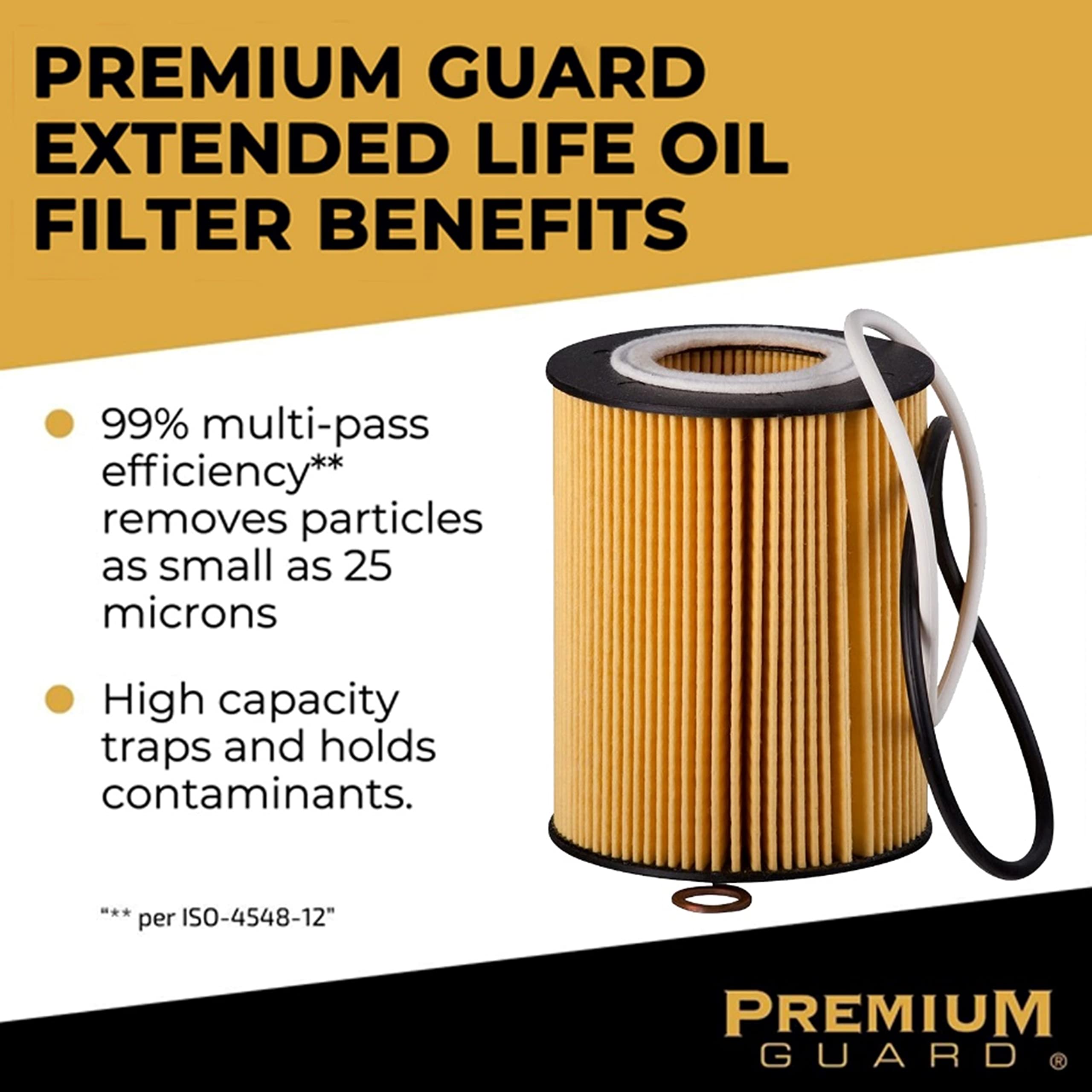 Pg9169Ex Extended Life Oil Filter Up To 10,000 Miles  Fits 2019-17 Audi Q7, 2018-17 A6 Quattro, 2018-16 A7 Quattro, 2018-15 A8 Q
