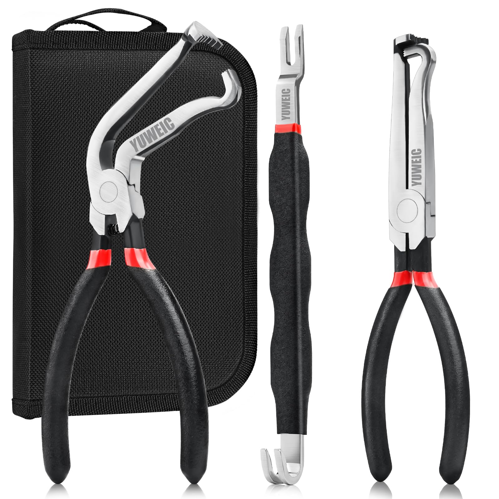YUWEIC 3PCS Automotive Wire Connector Removal Tool Kit - Electrical Disconnect Pliers Set Locking Tab Disconnect for Car Sensors