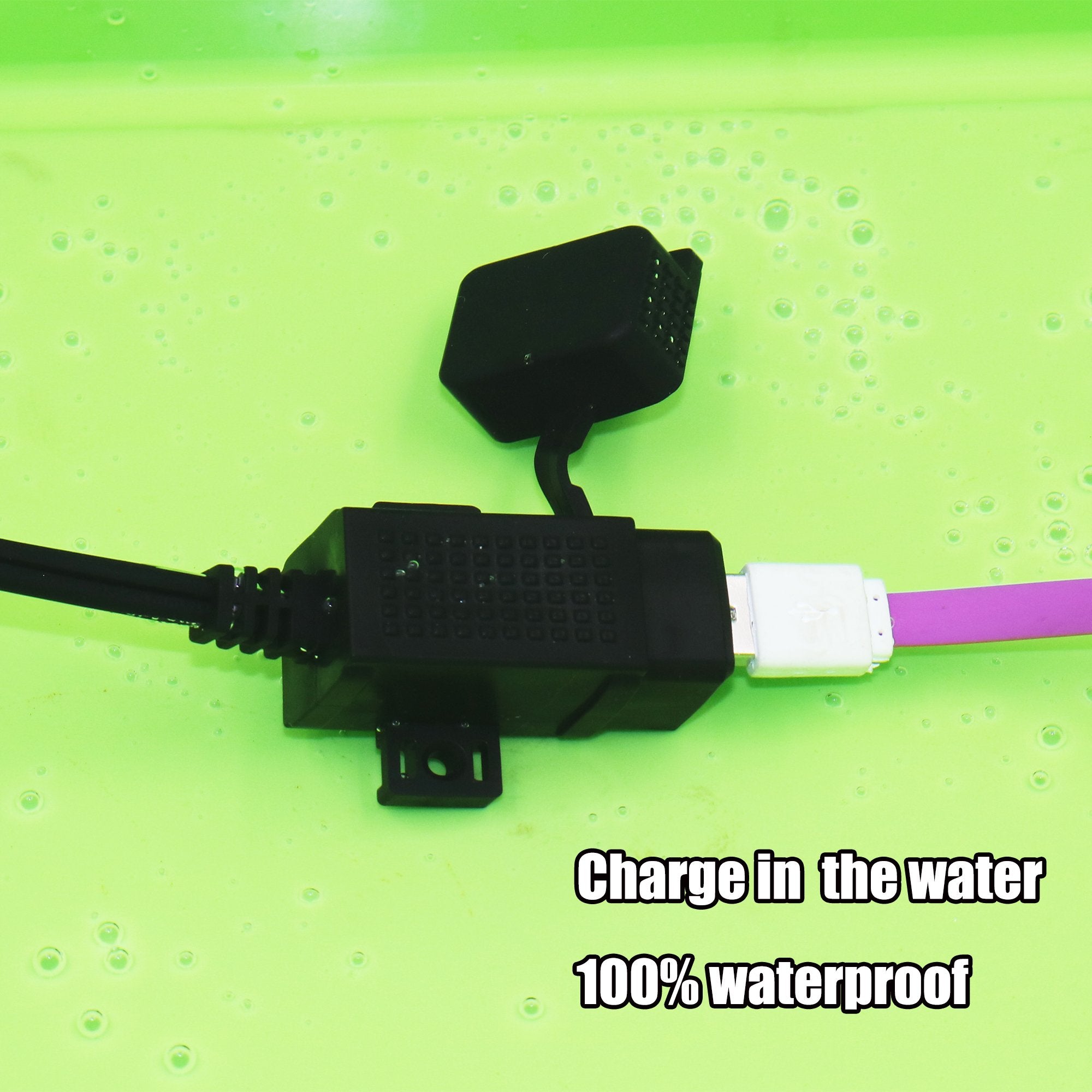 Motopower Mp0609Ea 3.1Amp Waterproof Motorcycle Dual Usb Kit Sae To Usb Adapter Cable With Sae Ring Terminal Cable Harness