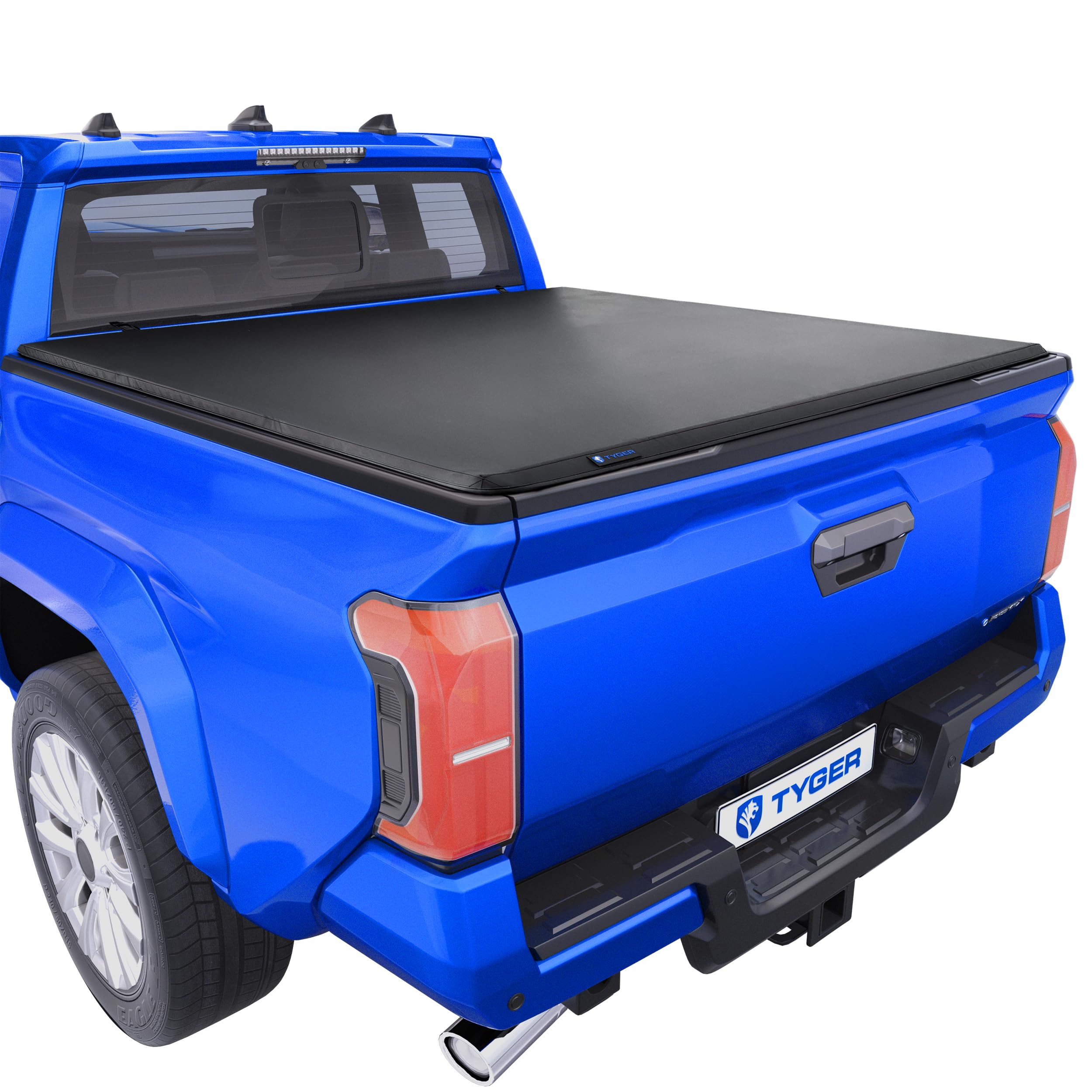 Tyger Auto T3 Soft Tri-Fold Truck Bed Tonneau Cover Compatible With 2024-2025 Toyota Tacoma (Only Fits Models With Factory Deck