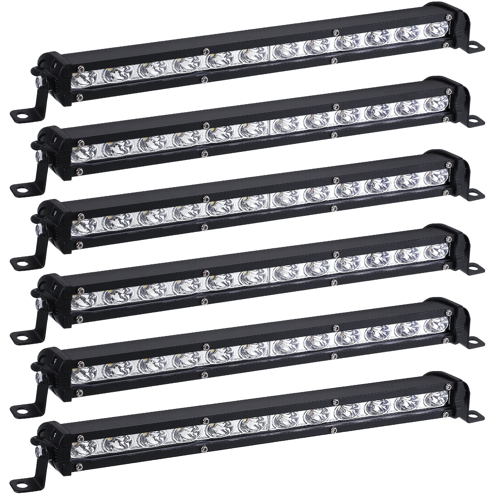 6-Piece 14-Inch Slim LED Bar Bulk Automotive Signal Row 36W 3600LM IP67 Waterproof Off Road Driving Light 3D Off Road LED Lamp S
