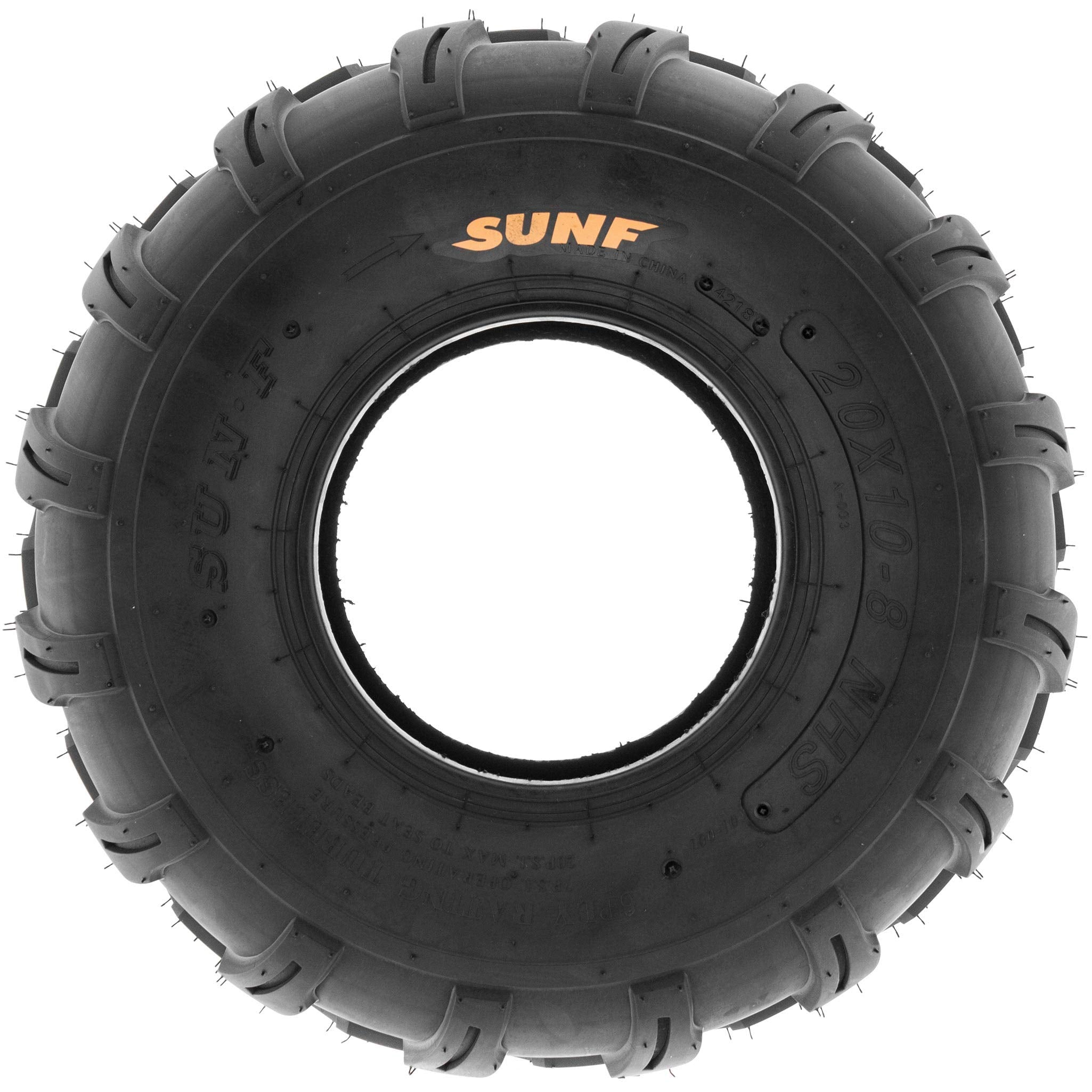 Sunf A003 Atv/Utv/Lawn-Mowers Off-Road Tire 20X10-8, 6 Pr, Directional Tread (Pair Of 2)