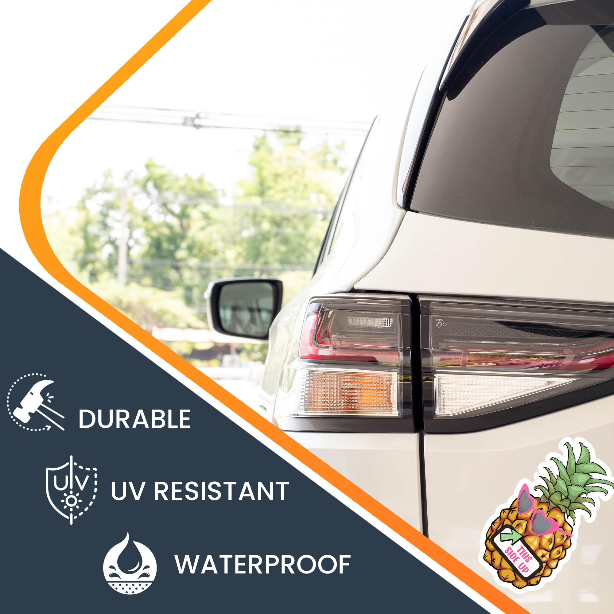 Magnet Me Up This Side Up Right Side Up Pineapple with Sunglasses Magnet Decal, 4x8 Inch, Automotive Magnet for Car, Truck, SUV,