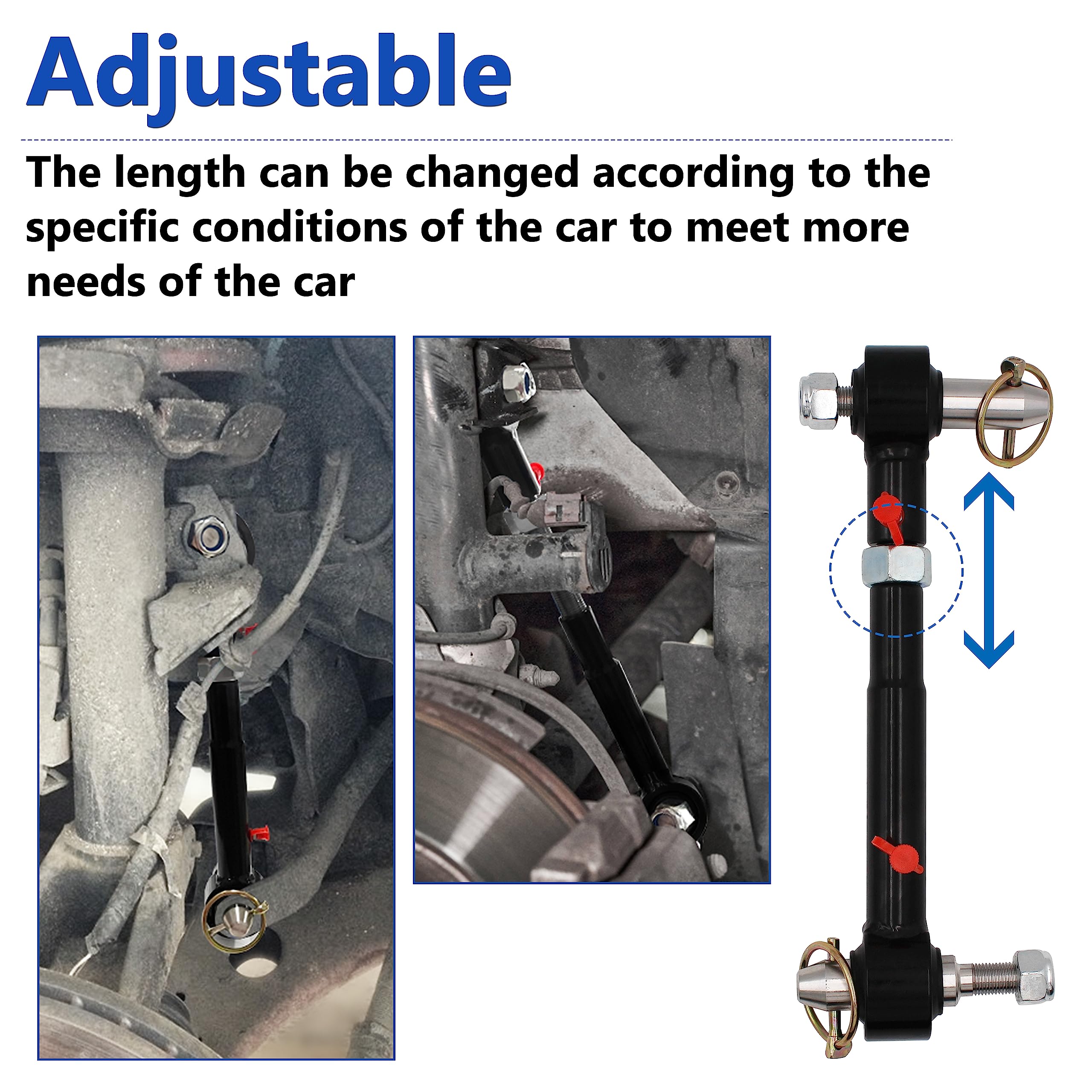 2034 Front Swaybar Quicker Disconnect System Replace For Jks Compatible With 2007-2018 Wrangler Jk Jku,With 2.5'' - 6'' Lifts Ad