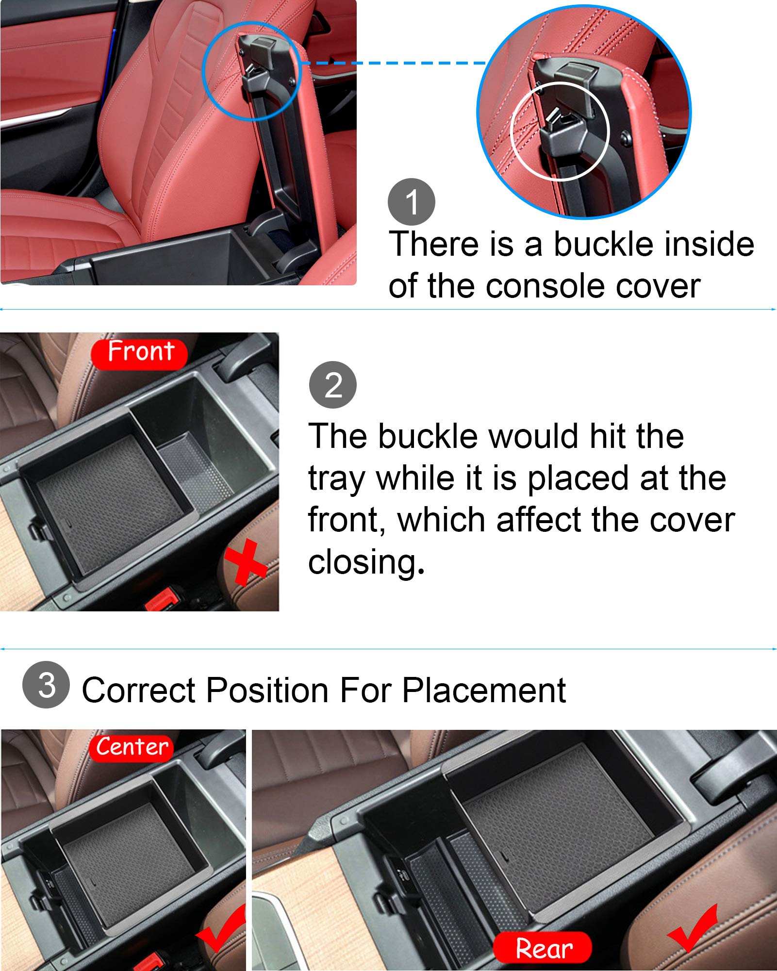Ttcr-Ii Center Console Organizer Tray For Bmw 3 Series G20 2019-2024 2025 And 4 Series G22 2021-2025, For 2019-2024 2025 Bmw 3 Series Console Organizer Tray, For 2021-2025 Bmw I4 G26 Console Organizer