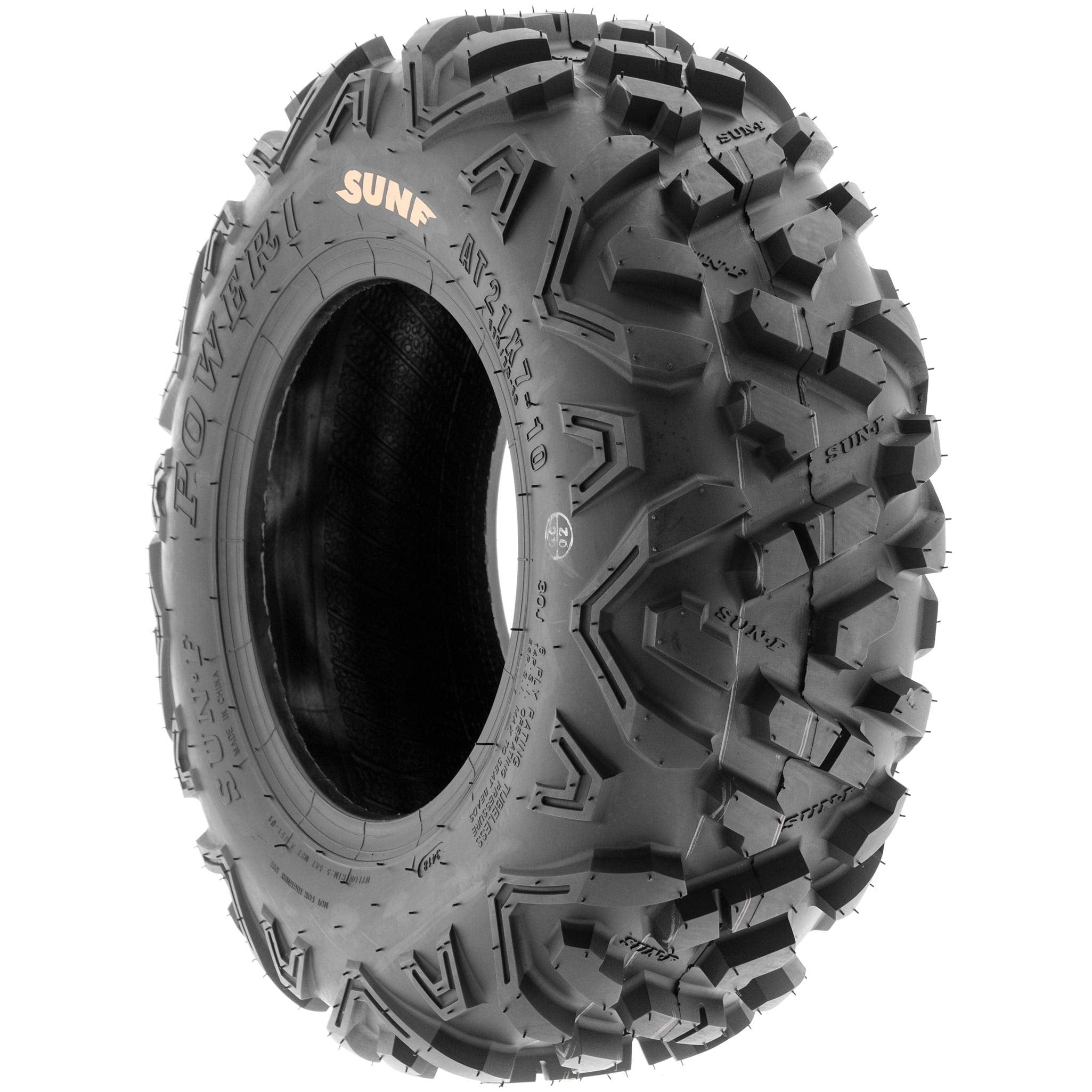Set Of 4 Sunf Power.Ii All-Terrain Off Road Atv Utv Tires 22X7-11 Front & 20X10-9 Rear, 6 Pr Tubeless A051