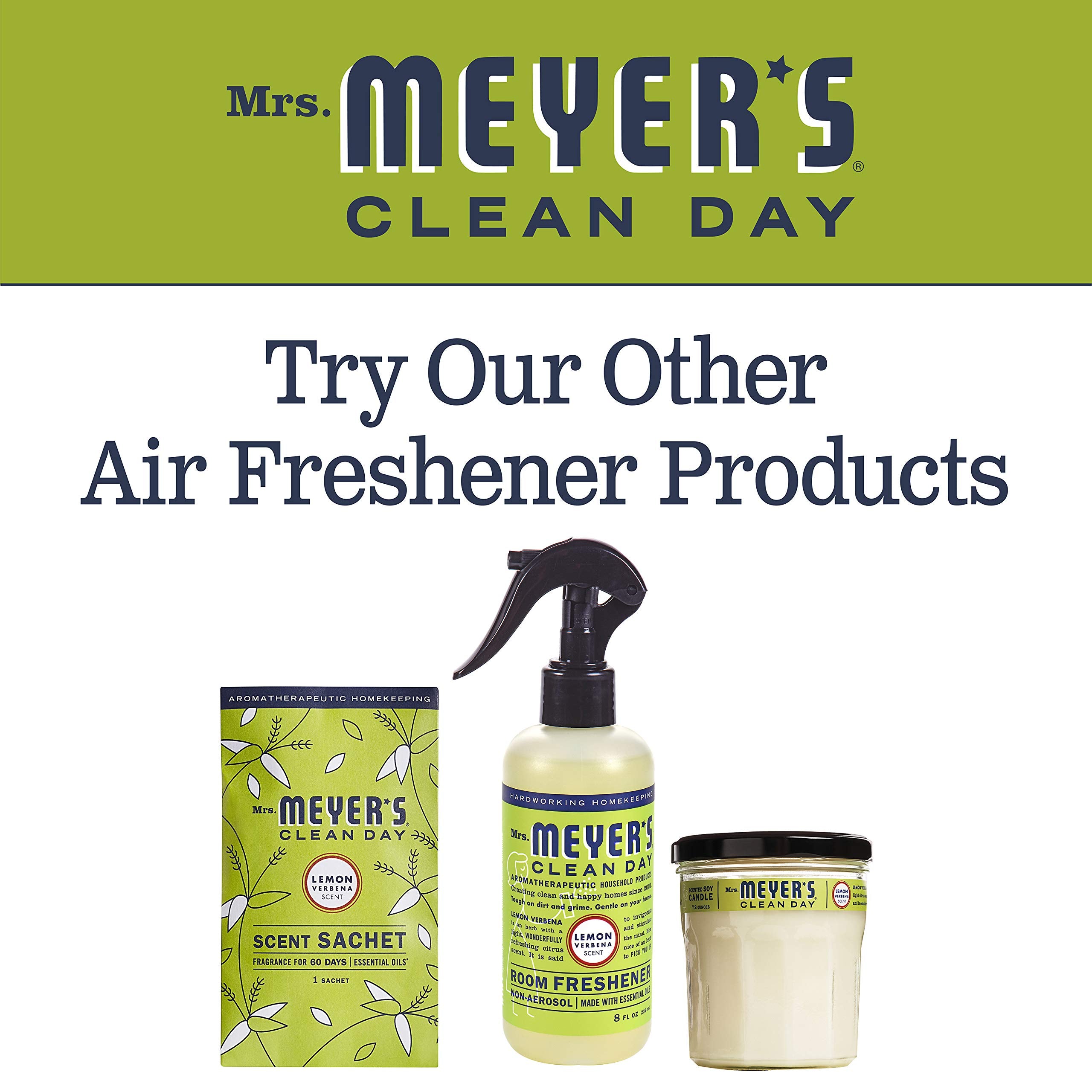 Mrs. Meyer'S Clean Day Room And Air Freshener Spray, Non-Aerosol Spray Bottle Infused With Essential Oils, Lemon Verbena, 8 Fl.