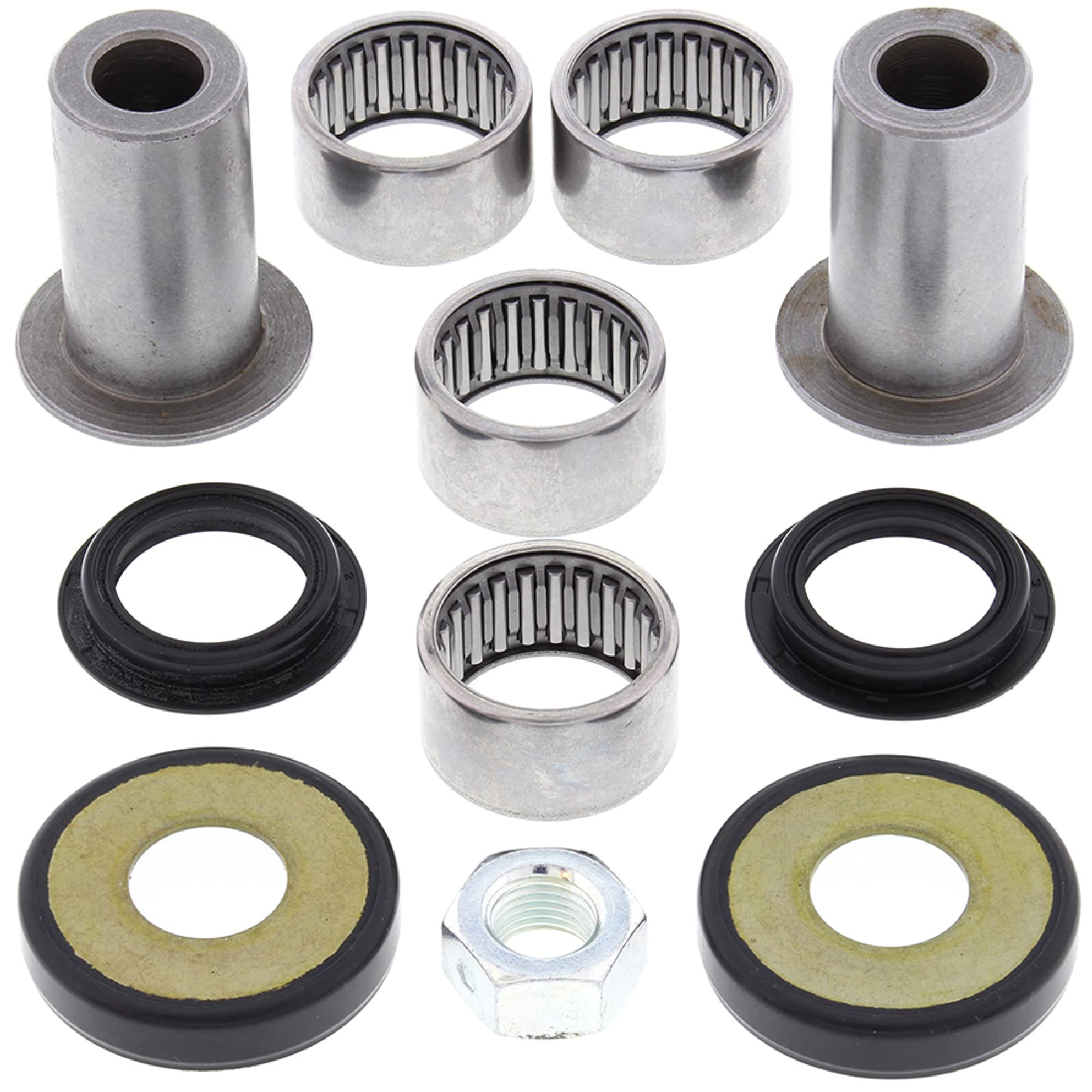All Balls Racing 28-1173 Swing Arm Bearing Kit Compatible With/Replacement For Kawasaki KLX110 2002-2022, KLX110L 2010-2022, Suz