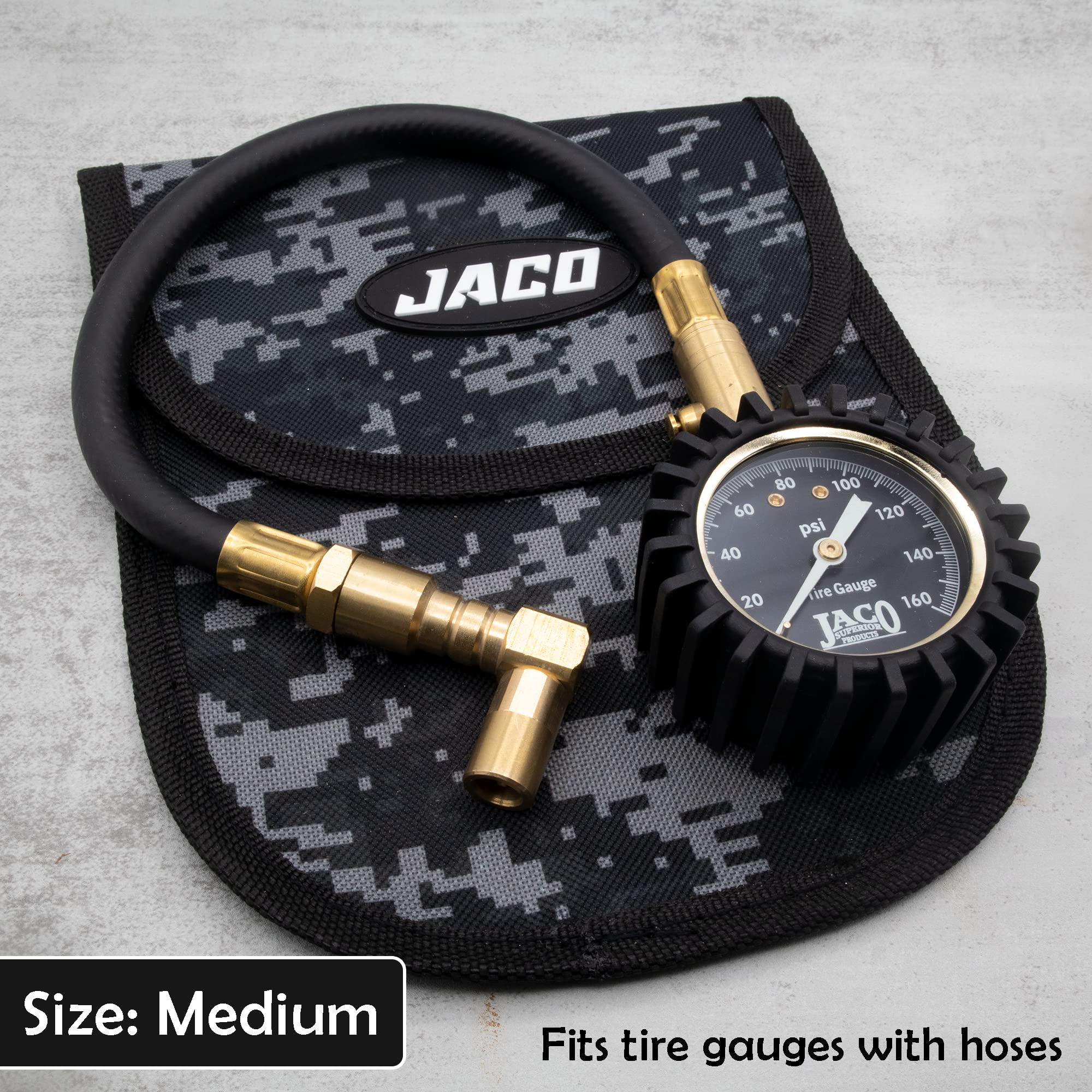 JACO Utility Tool Pouch - Medium Multi-Purpose Storage Pouch, Digital Camo, Polyester for Tire Gauges, Tools & Accessories