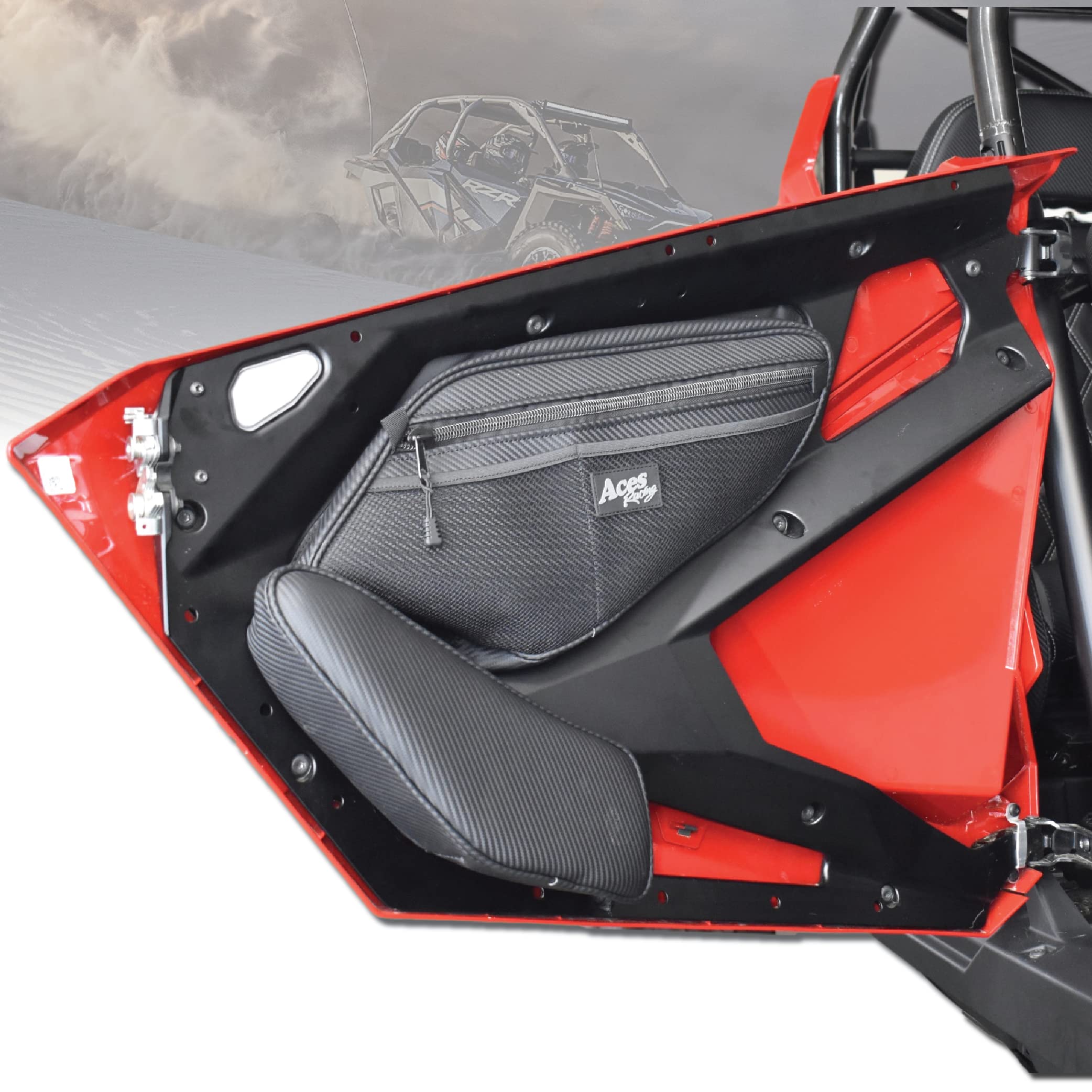 Aces Racing Polaris Rzr Xp Pro Pro R Turbo R Xp4 Storage Bags 2020 2021 2022 Xp4 (Black, (Front) Door Bag)