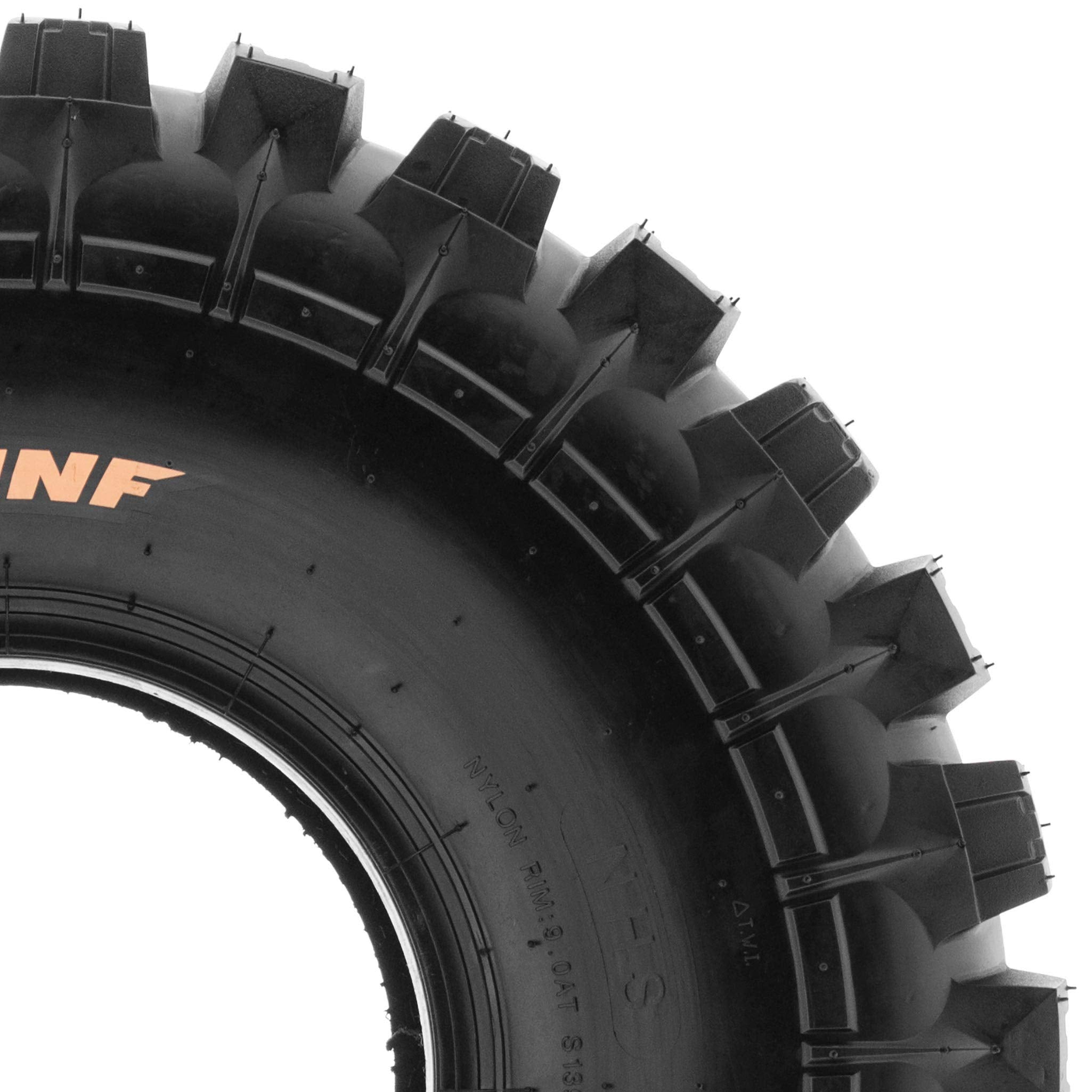 SunF ATV UTV Quad Knobby Sport Tires 20x10-9,6 PR Tubeless A027, Set of 2