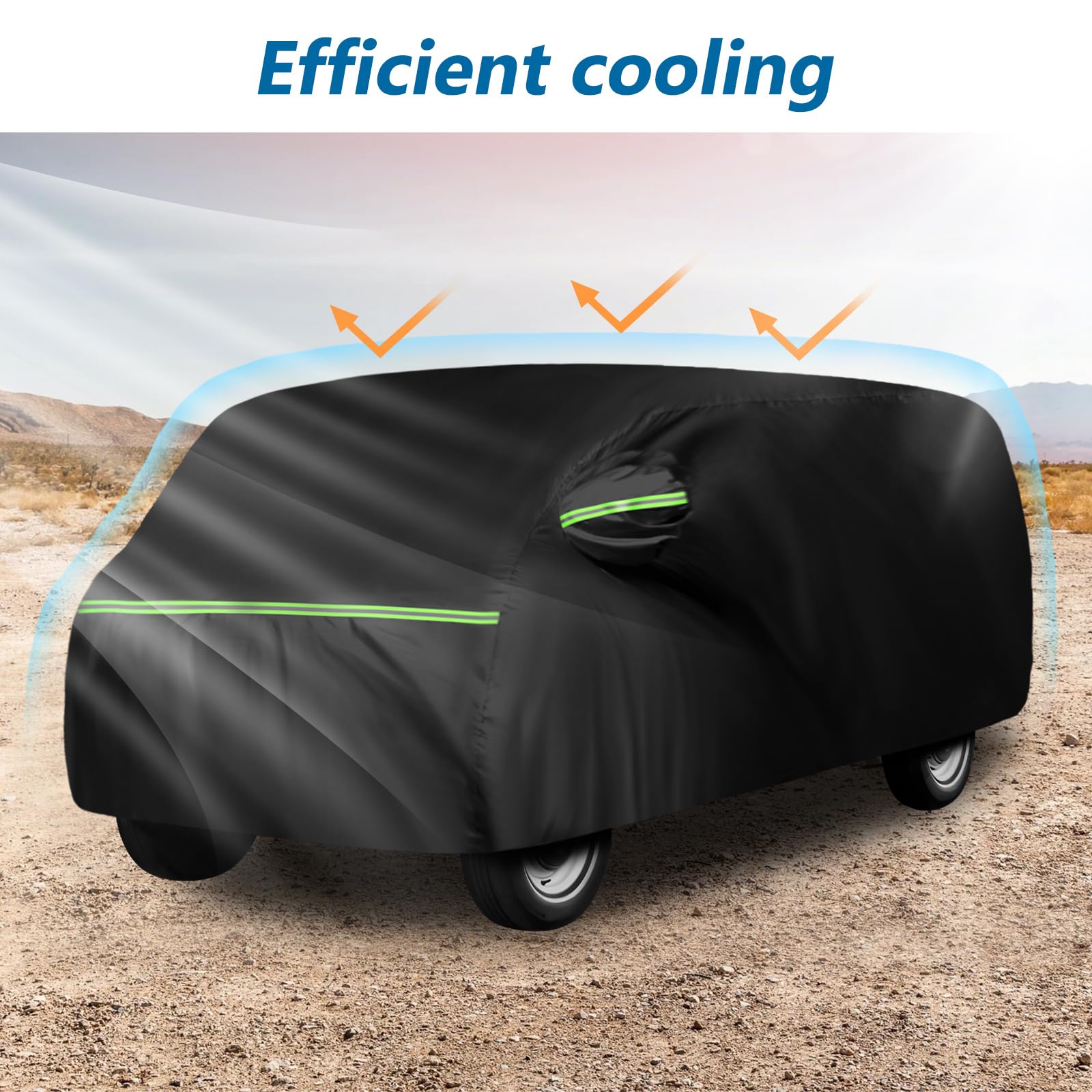 Waterproof Car Covers For 1961-1974 Falcon Club Wagon E-100,Econoline E-100 Van,420D Oxford Cloth Sun Heat Protection Outdoor Fu