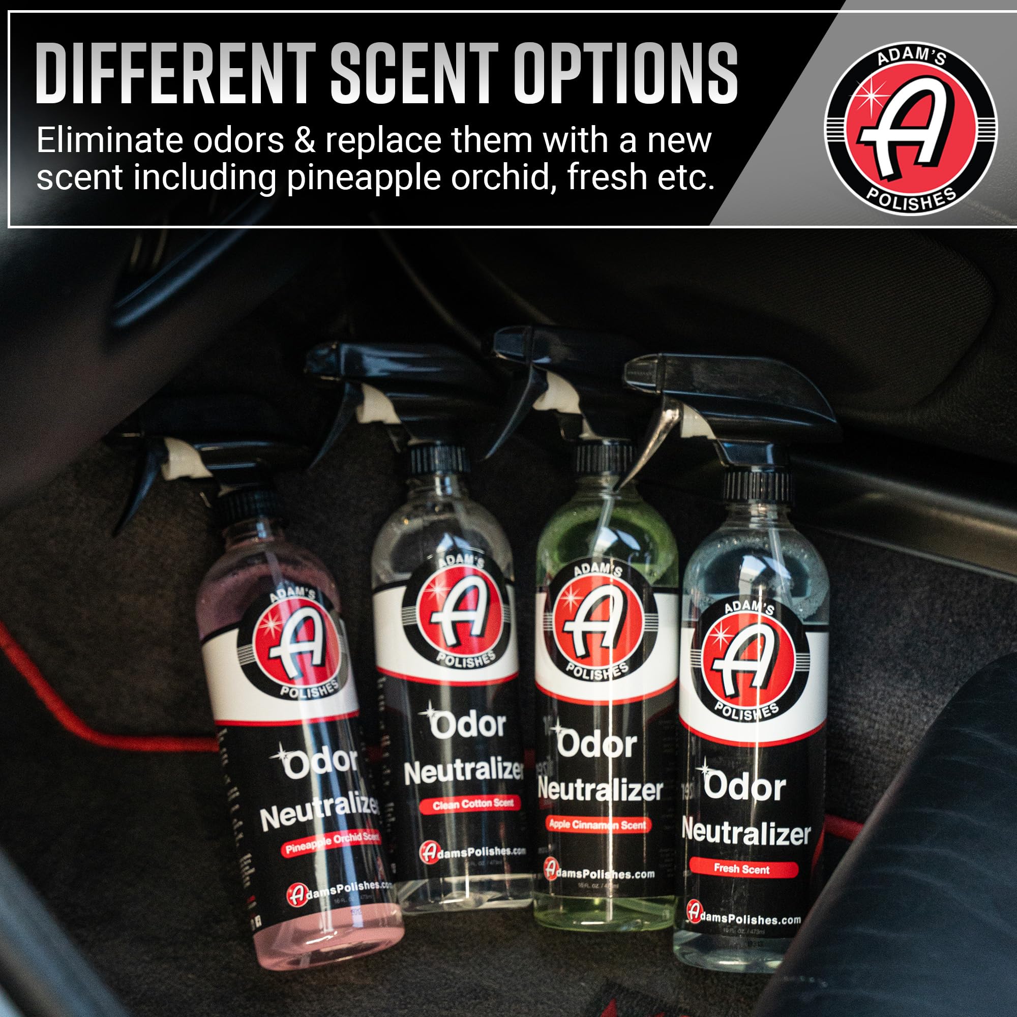 Adam's Polishes Car Air Freshener Spray - Odor Neutralizer, Pineapple Orchid, 16 Fl Oz, Eliminates Pet & Interior Odors
