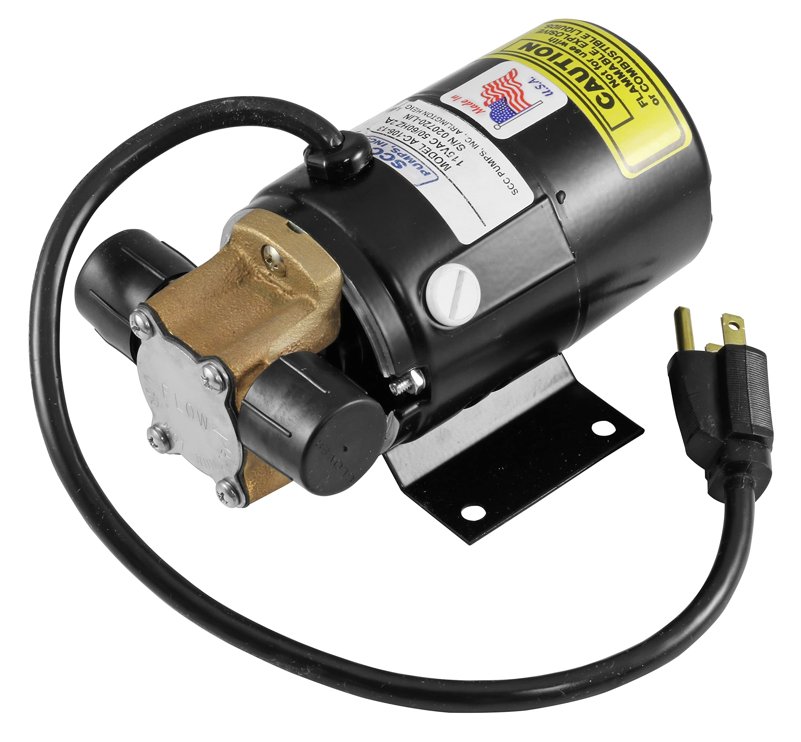 Lincoln 3669 17 Gallon Low Profile Truck Drain, 120V Electric Fluid Evacuation Pump, 6' Discharge Hose With Steel J-Hook End, High-Impact Polypropylene, Removable Metal Filter Screen, 7.75' H, Black