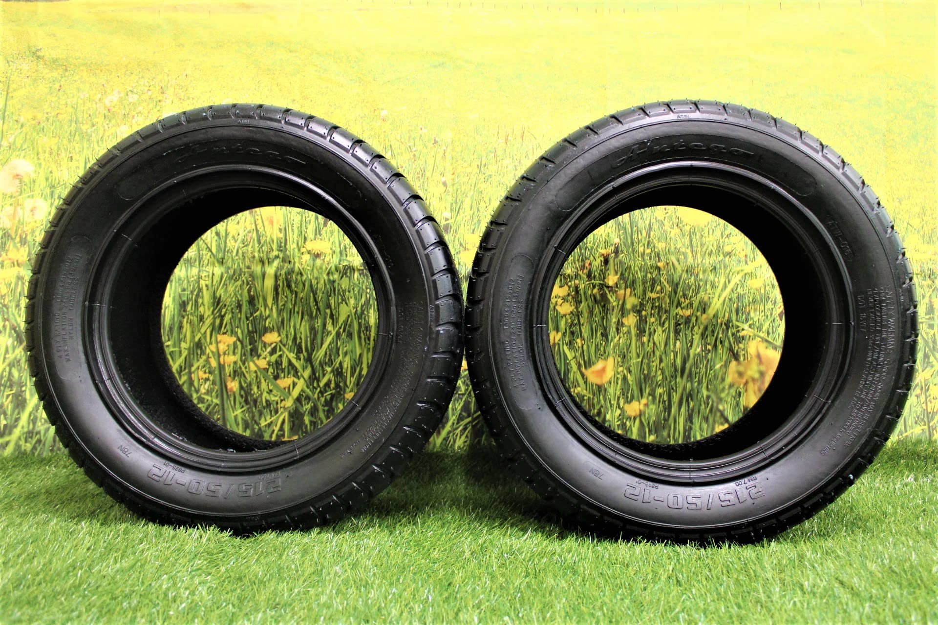 Antego Tire & Wheel Golf Cart Tires - 215/50-12, 4 Ply, Rubber, Set of 2