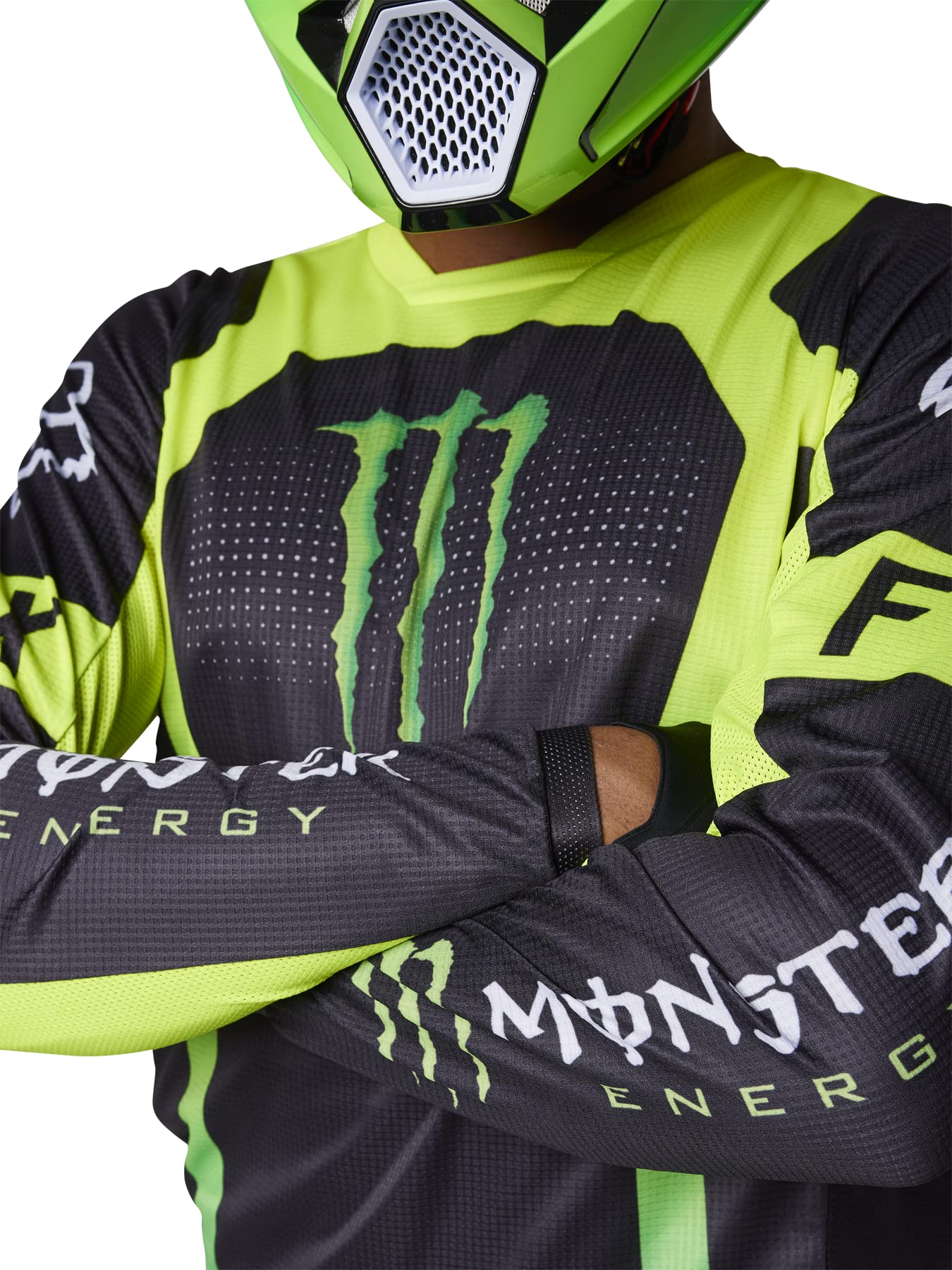 Fox Racing Men's 180 Monster Motocross Jersey, X-Large, Black, Polyester, Model 29615-001