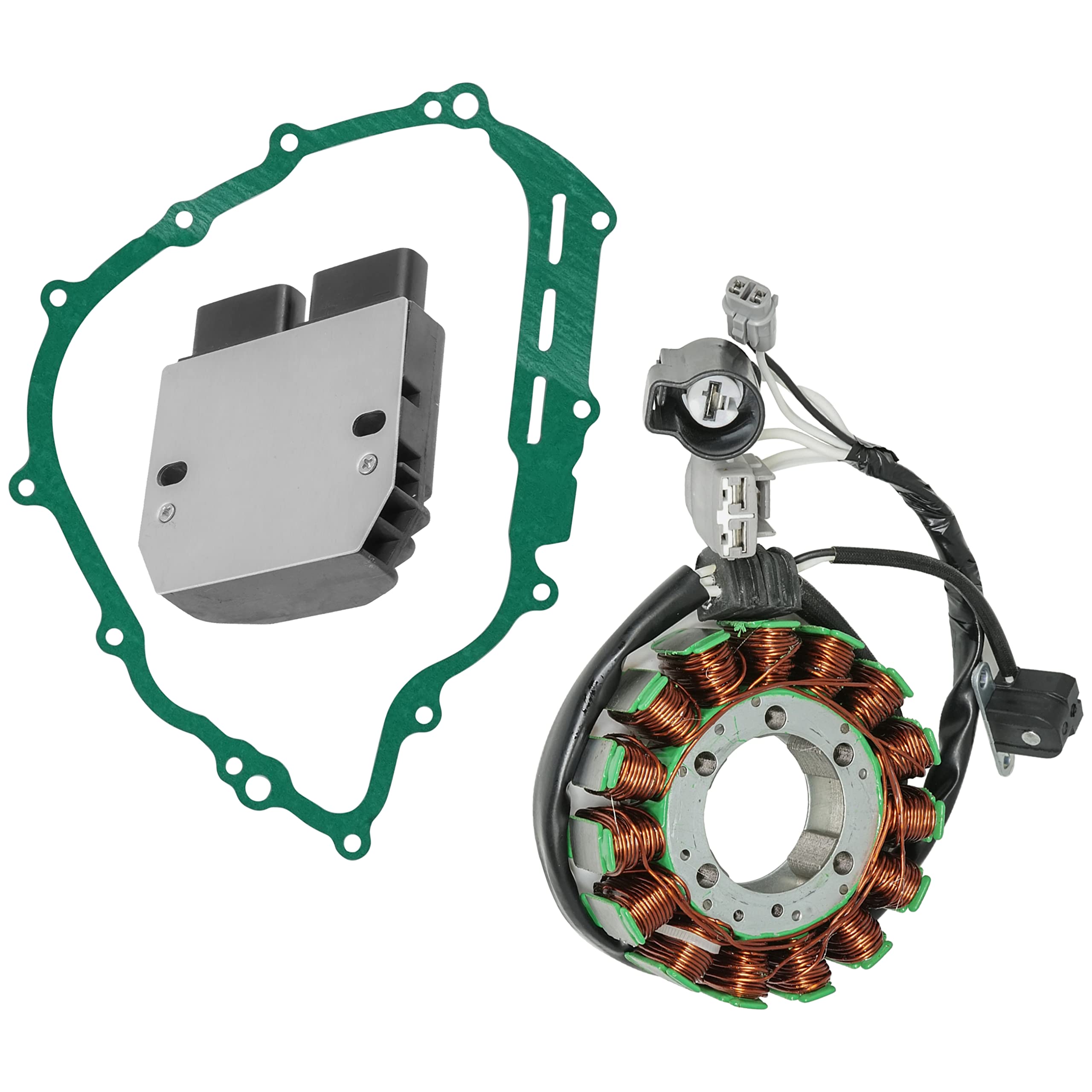 Caltric Stator & Regulator Rectifier with Gasket for Yamaha Rhino 700 2008-2013 - Metal Construction