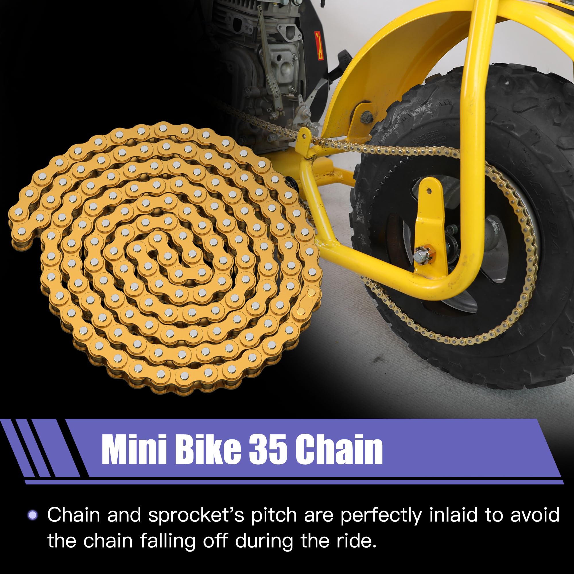 CILOYU Mini Bike Chain Breaker, 35 Chain, Alloy Steel, Gold, Model CO-CH35-GN, Compatible with Coleman, Baja, Motovox, Predator, Mega Moto
