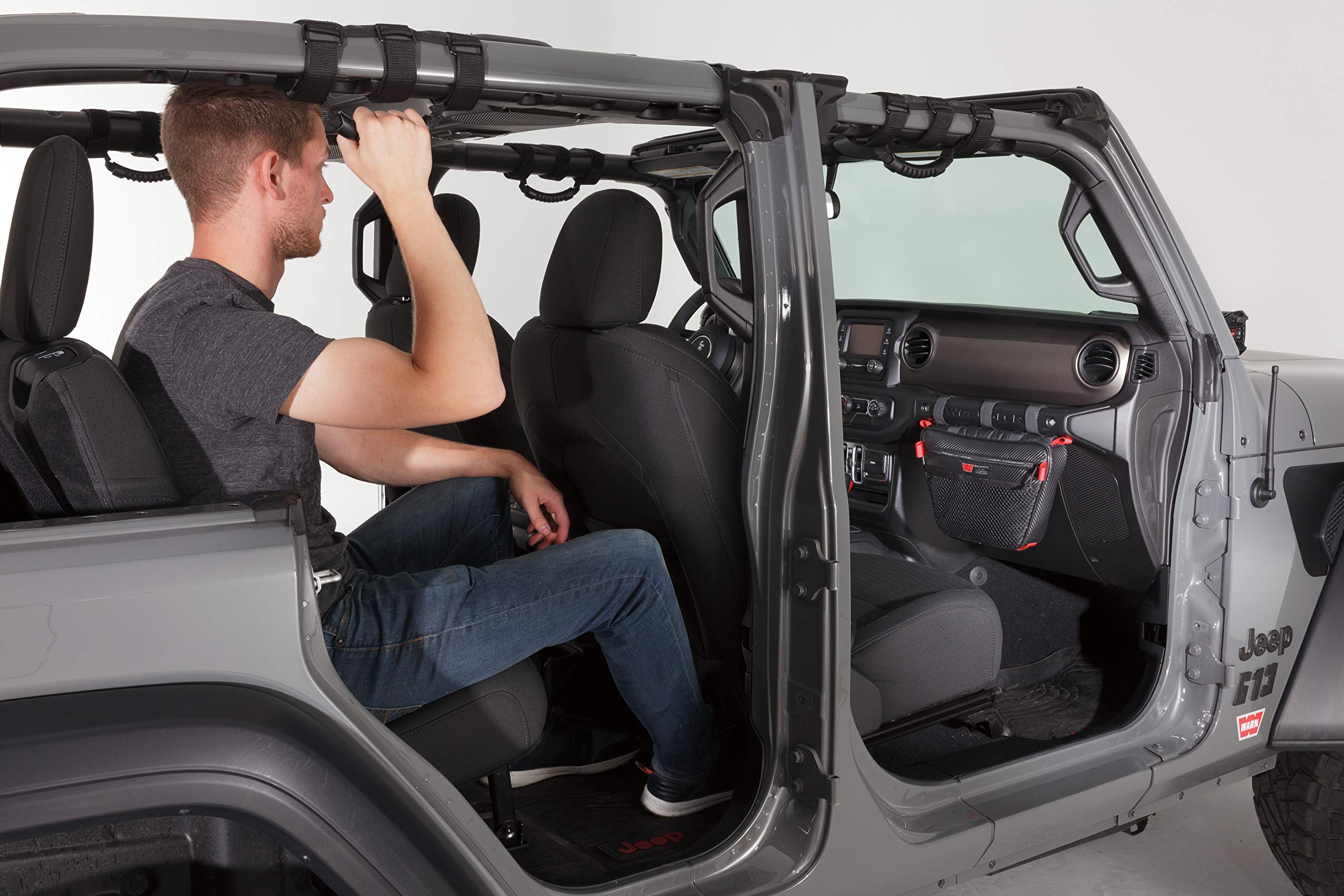 Warn 102653 Epic Trail Gear: Rubber Grip Grab Handles For Roll Cage/Bar, 1 Pair