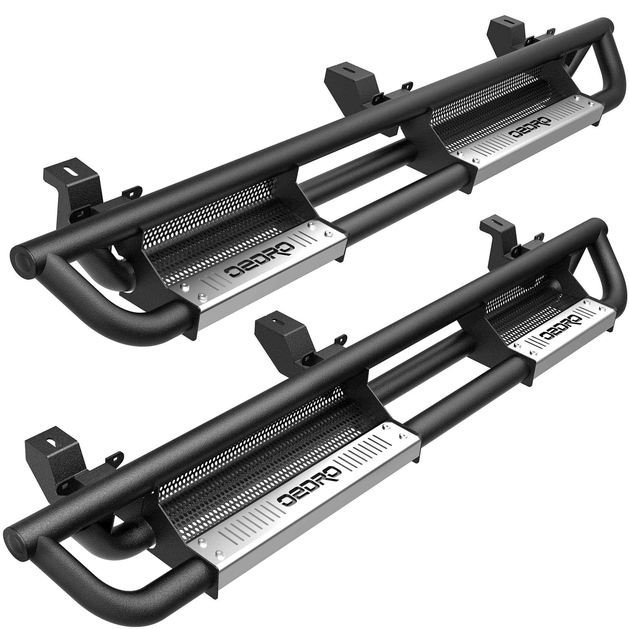 Oedro 6 Inch Running Boards, Drop Side Steps Compatible With 2007-2018 Jeep Wrangler Jk Unlimited 4 Door, Steel Nerf Bar With Si