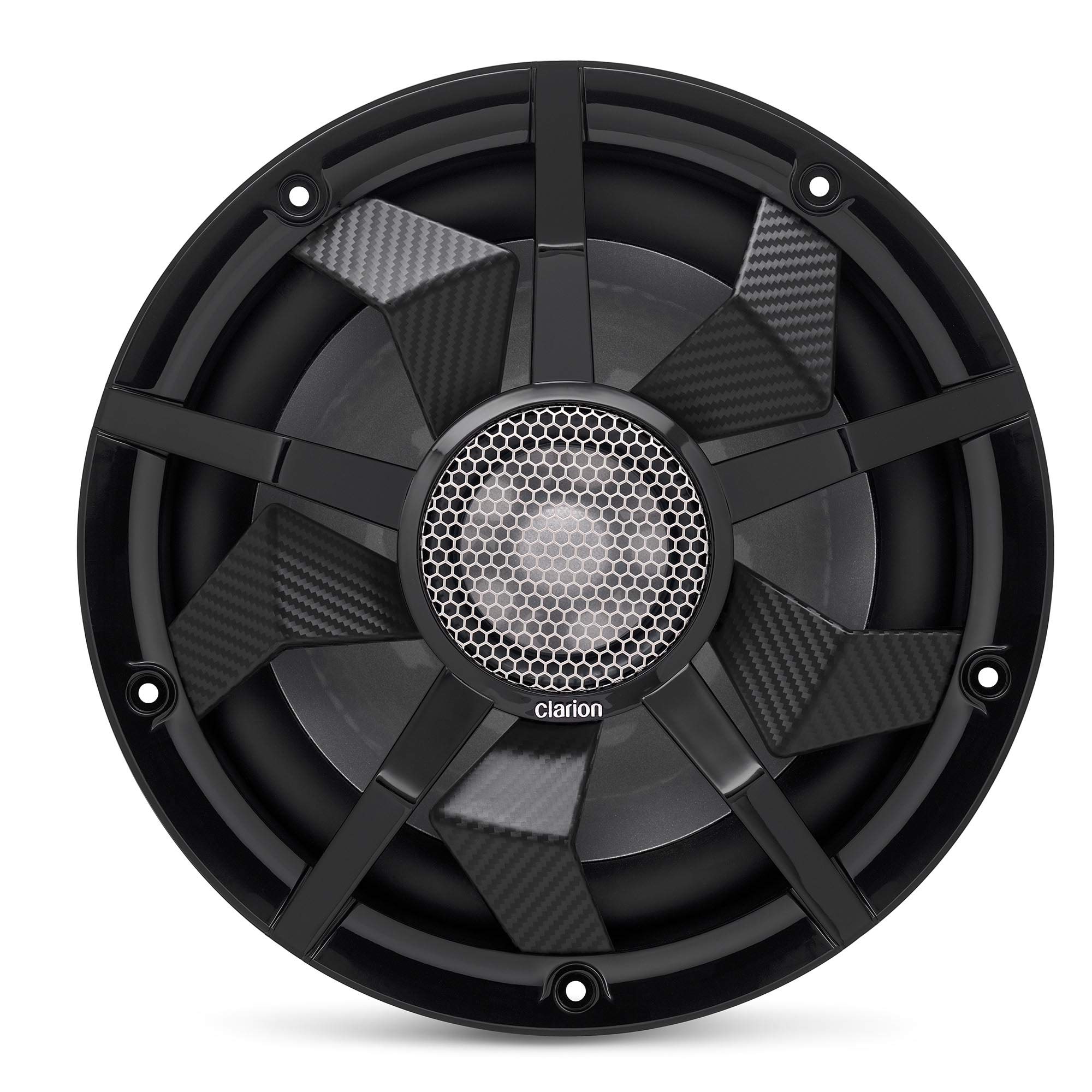Clarion Cm2513Wl 10-Inch Marine Subwoofer 250W Rms Power Handling Dual 2 Ohm Voice Coils Built-In Rgb Illumination Includes Blac
