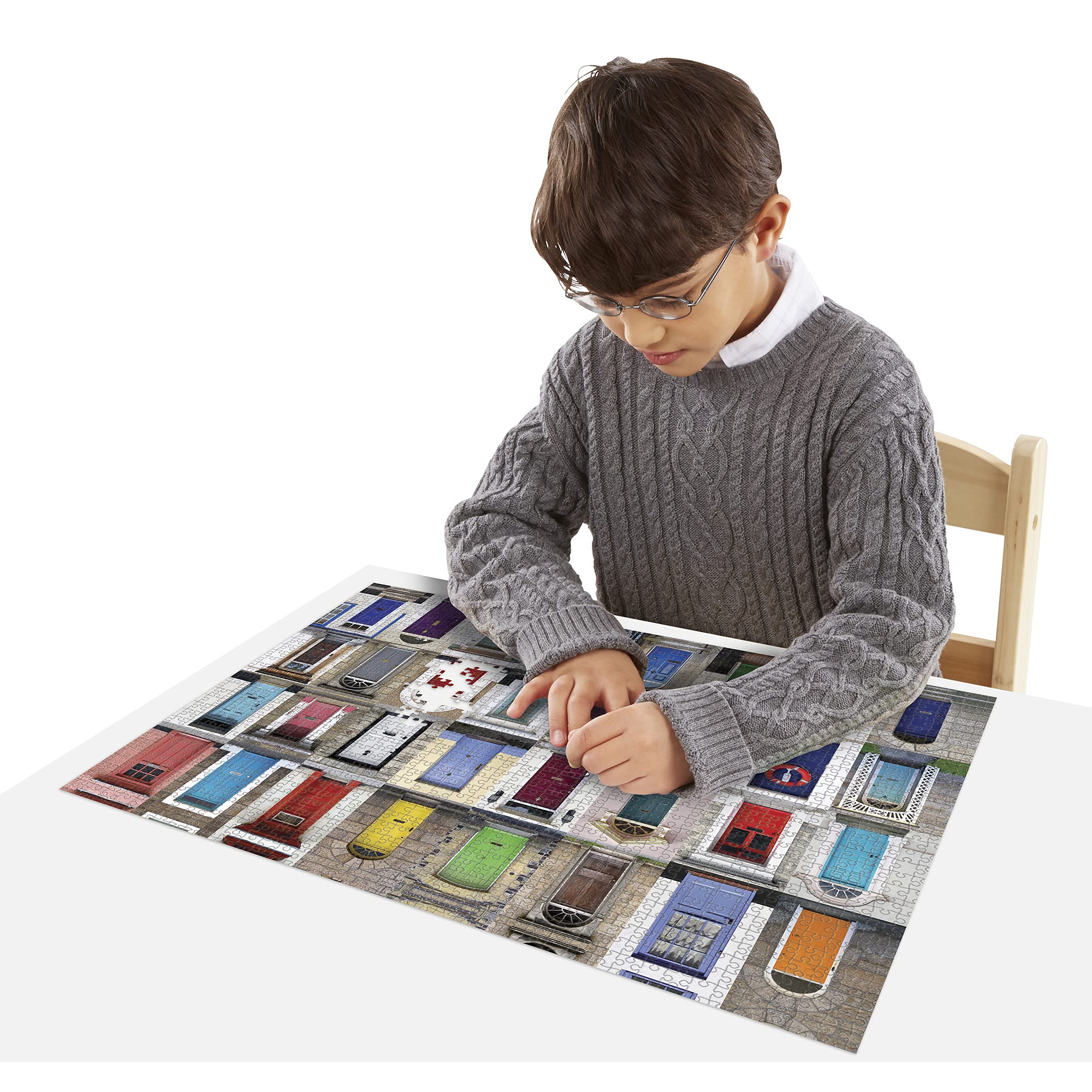 Melissa & Doug 1,000-Piece Jigsaw Puzzle - Knock Knock Doorways, 29 x 23 inches, Cardboard, Model 9092