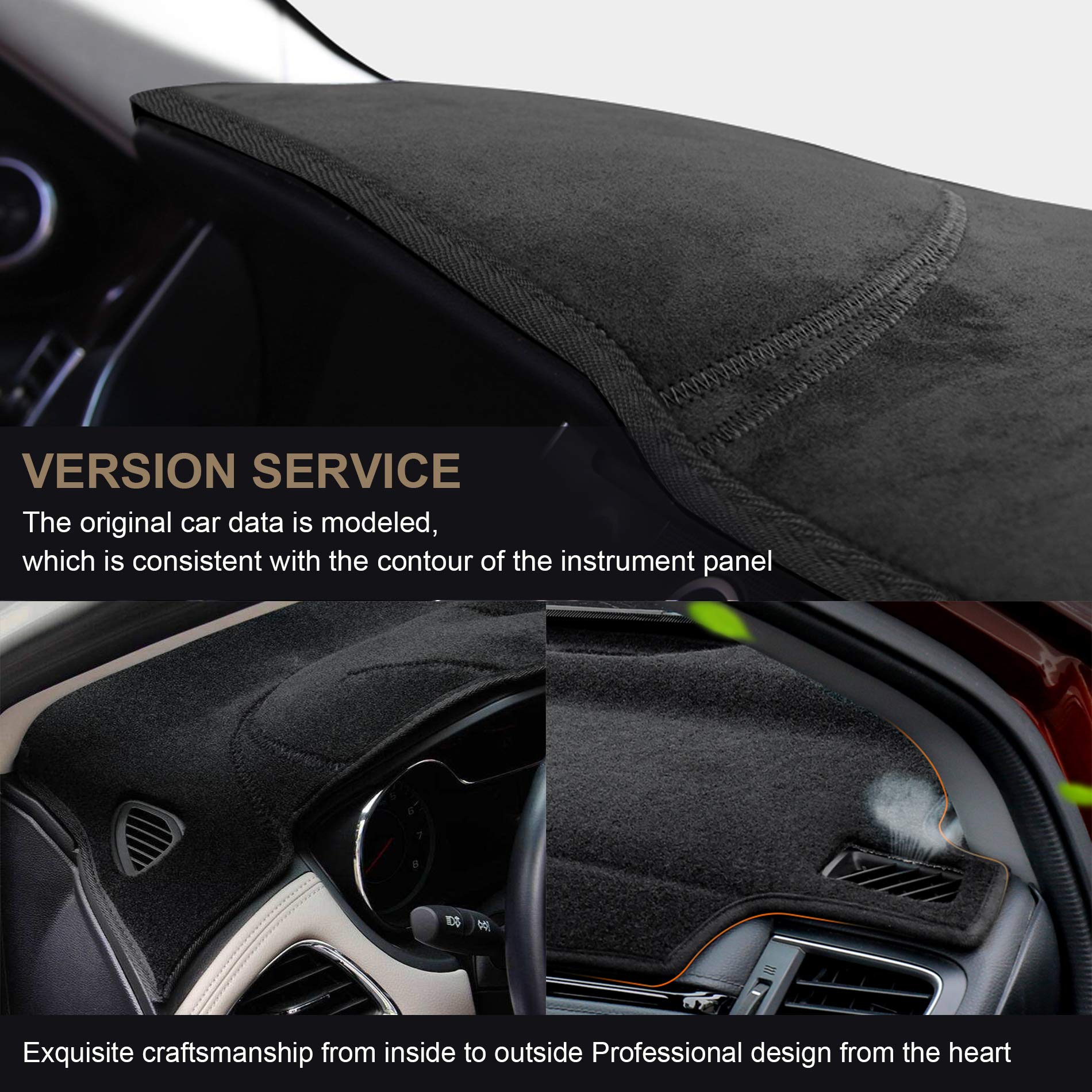 Speedwow Dashboard Dash Board Cover Mat Carpet Compatible With 2006-2009 Dodge Ram 1500 2500 3500