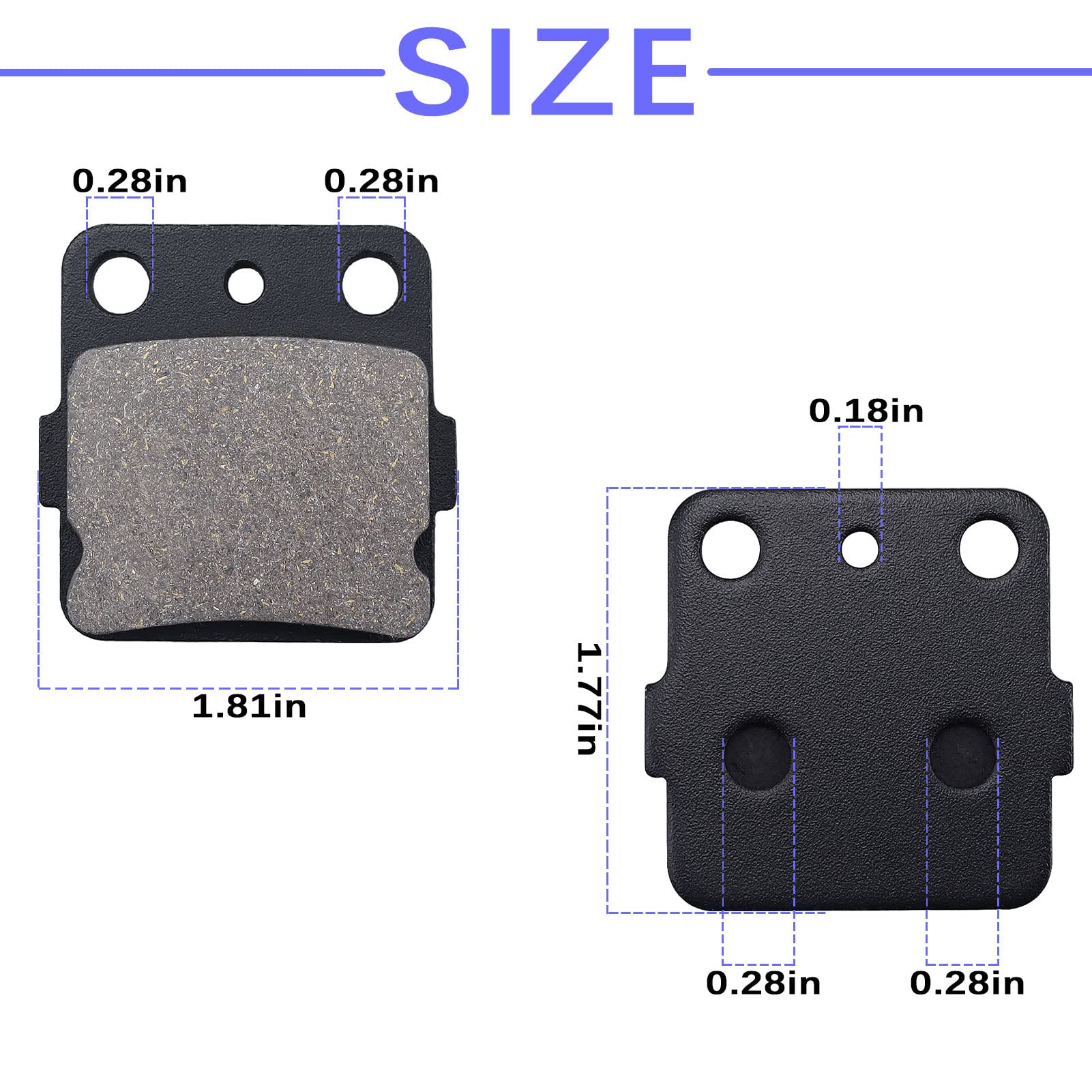 400EX Front and Rear Brake Pads for Honda TRX400EX TRX 400EX 1999-2009?TRX300EX TRX 300EX 1993-2009 ?For Yamaha YFM350X Warrior