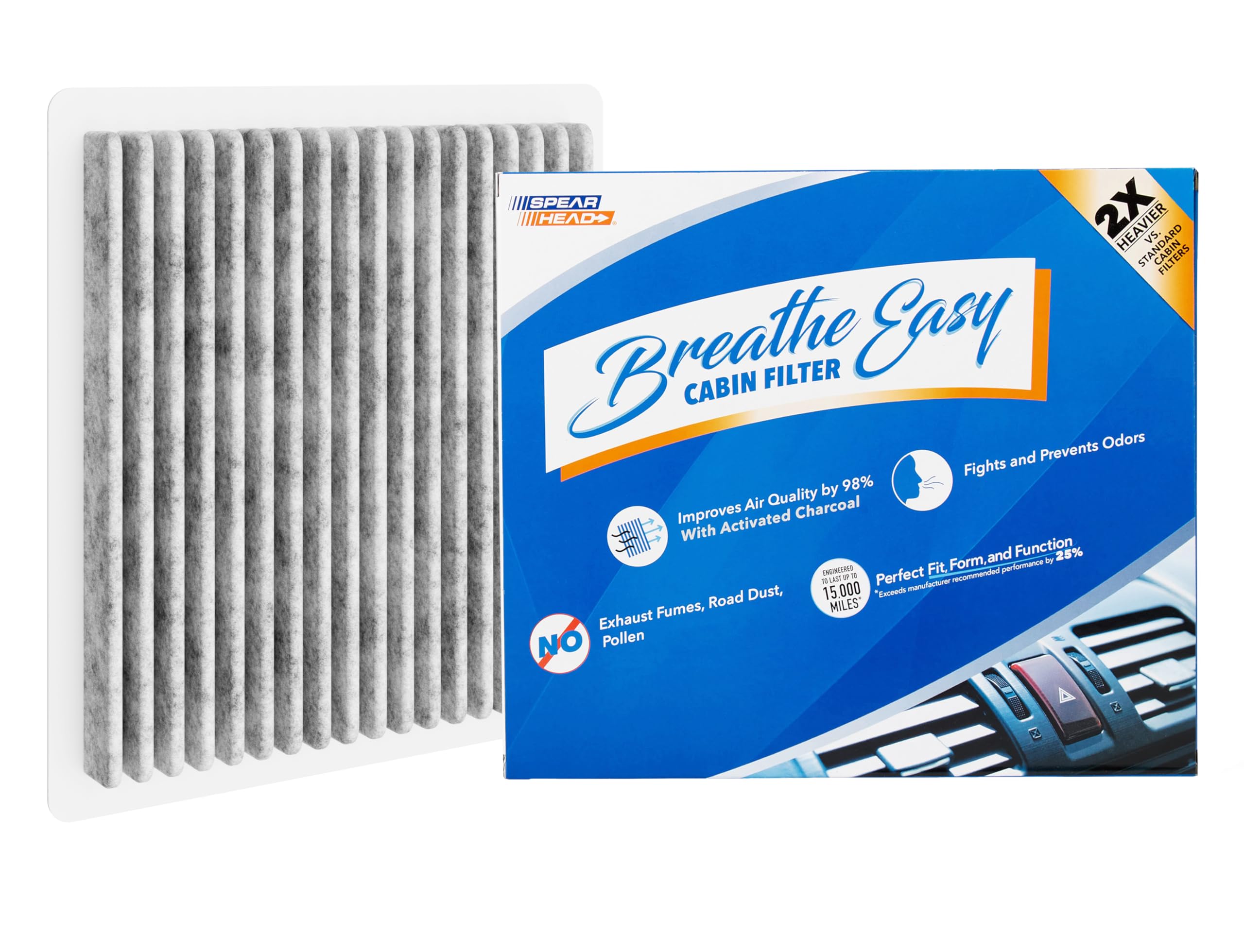 Spearhead Odor Defense Breathe Easy Ac & Heater Cabin Filter | Fits 2007-15 Edge, 2007-16 Mkx, 2007-15 Cx-9 Like Oem | Up To 25%