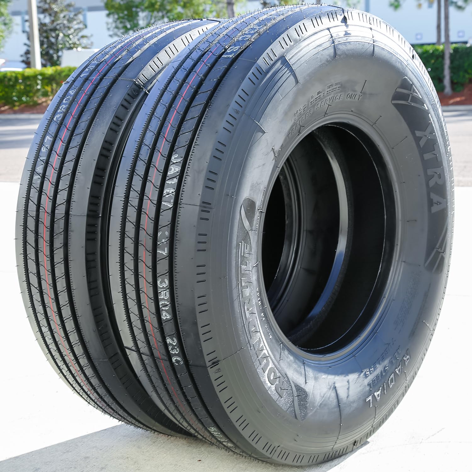 Roundrule Xtra All Steel Heavy Duty Premium Trailer Radial Tire-St235/80R16 235/80/16 235/80-16 129/125M Load Range G Lrg 14-Ply
