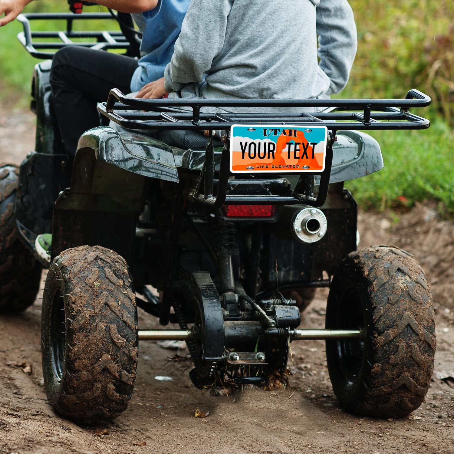 Sigo Signs Custom Utah Mini License Plate - Personalized 3x6 Inches Rust-Free Aluminum, Fade Resistant, Made in The USA
