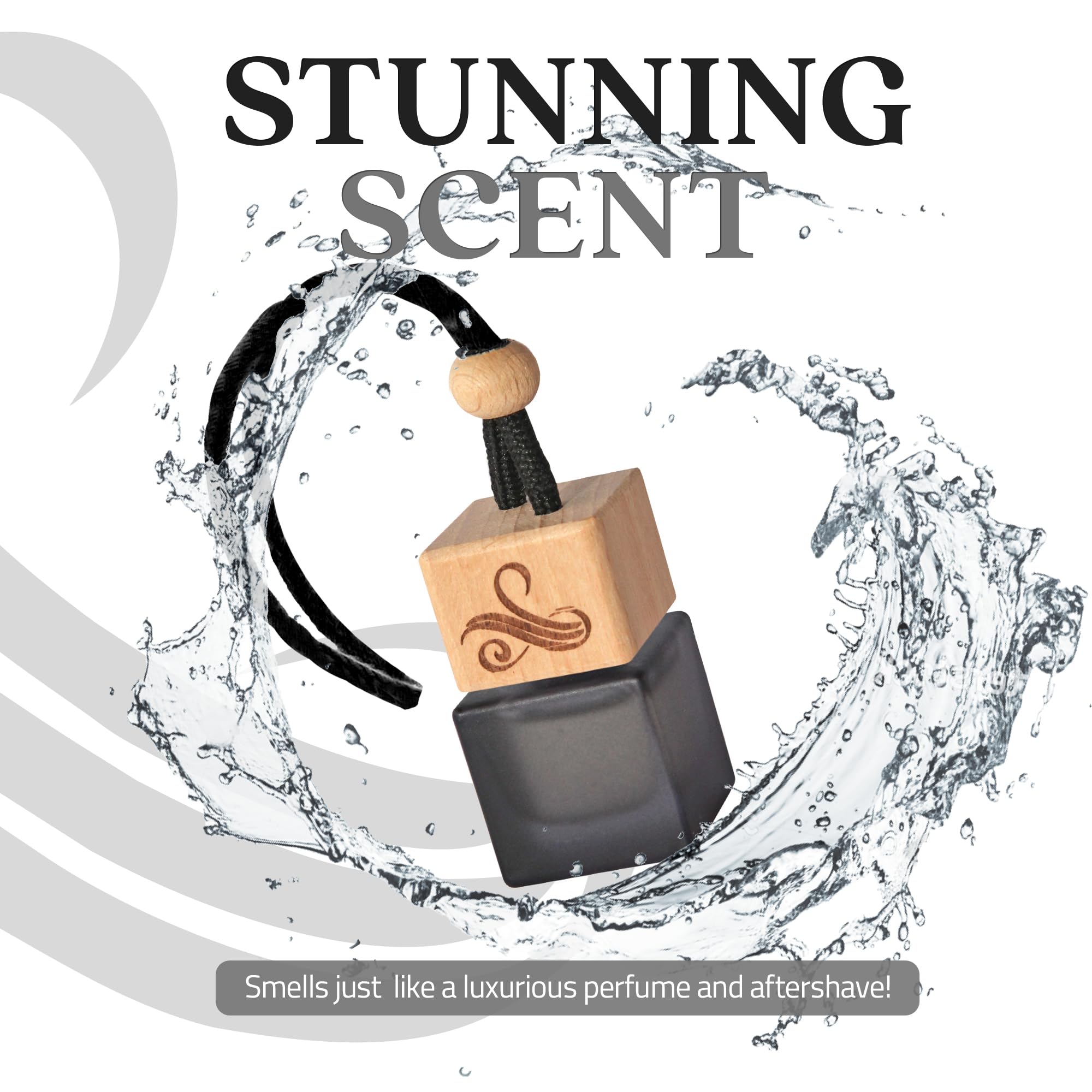 Perfa Greed Car Air Freshener | Long Lasting Odour Eliminator | 0.27 Fl Oz | Black | Inspired by Aventos Perfume