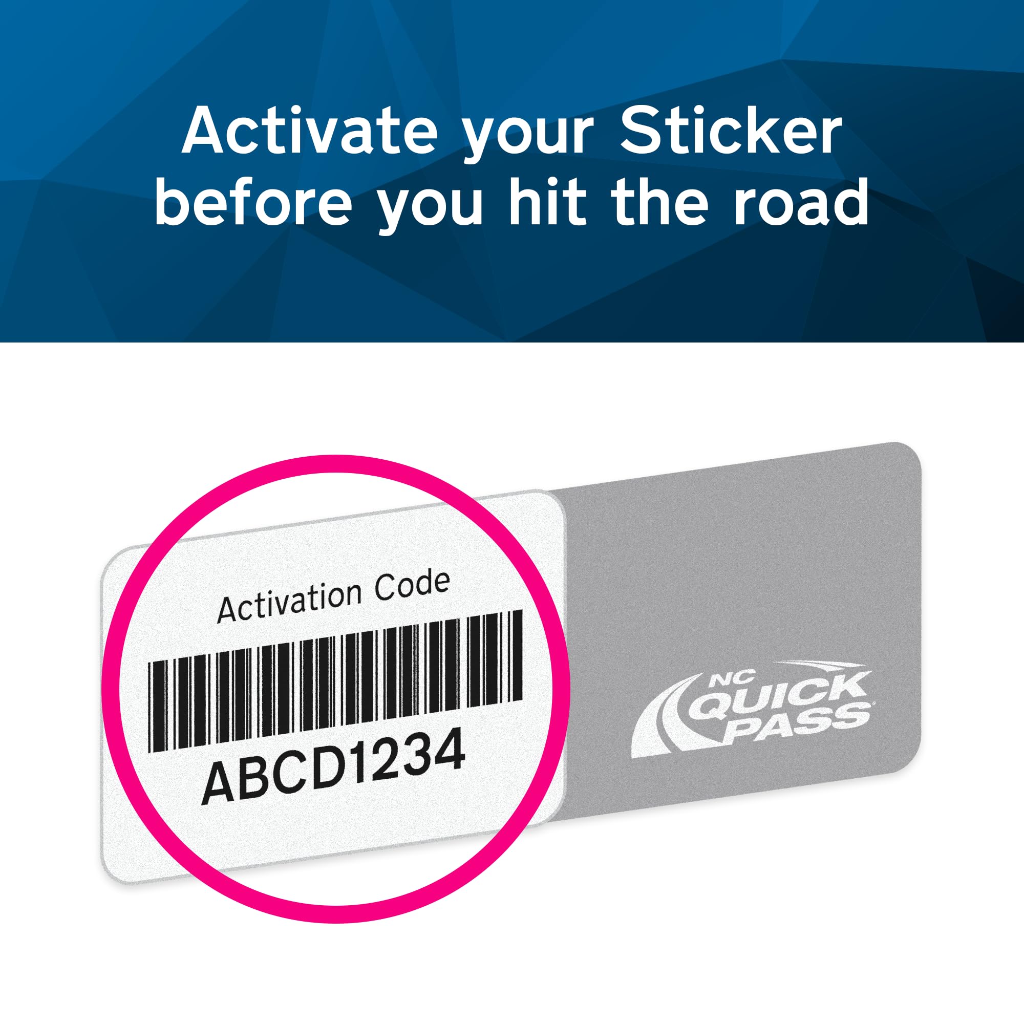 TAGAAS NC Quick Pass Sticker Transponder for Toll Roads – Works in 19 States, Silver, Model 00198715863765