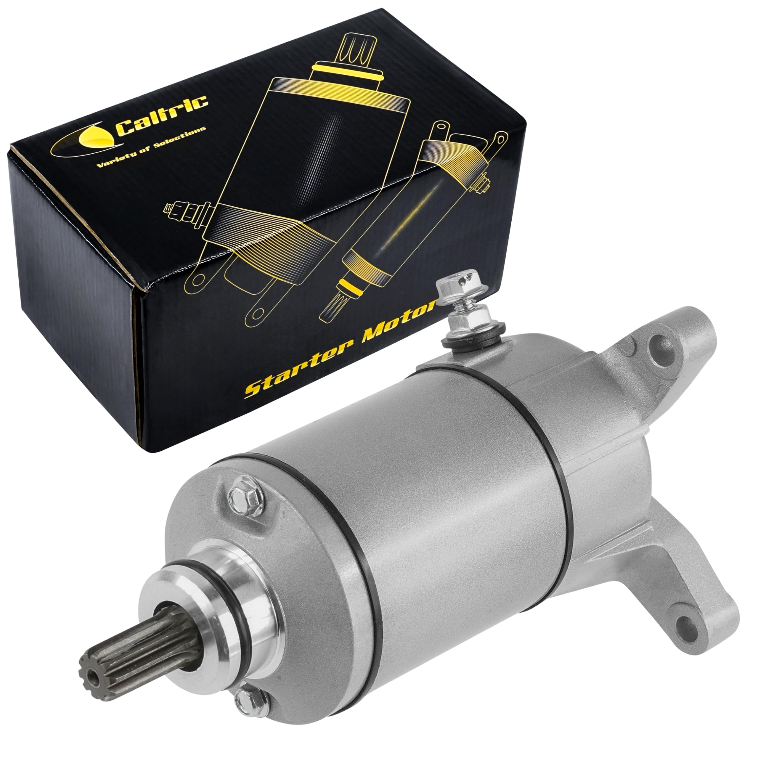 Caltric Starter Compatible With Suzuki 250 Lt-F250 Ozark 246Cc 2002 2003 2004 2005 2006 2007 2008 2009
