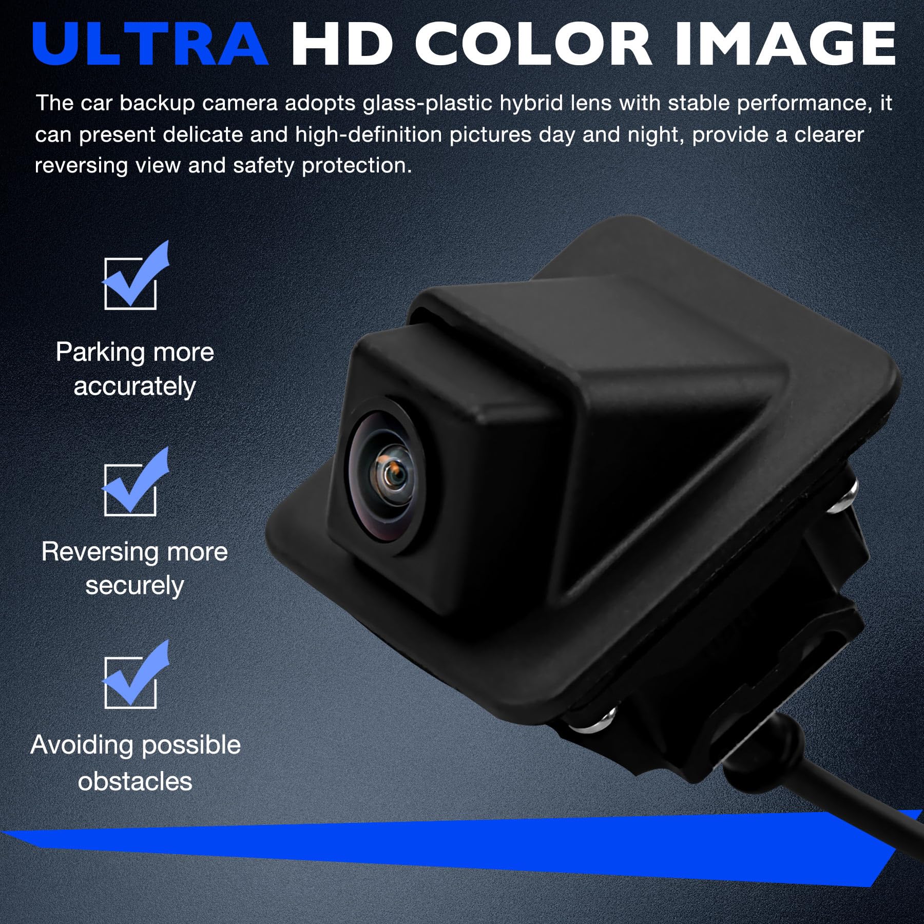 Misakomo Backup Camera for 2012-2013 Hyundai Elantra Sedan, Safety Reversing Parking Assist, Replace 95750-3X345, 12-13 Elantra