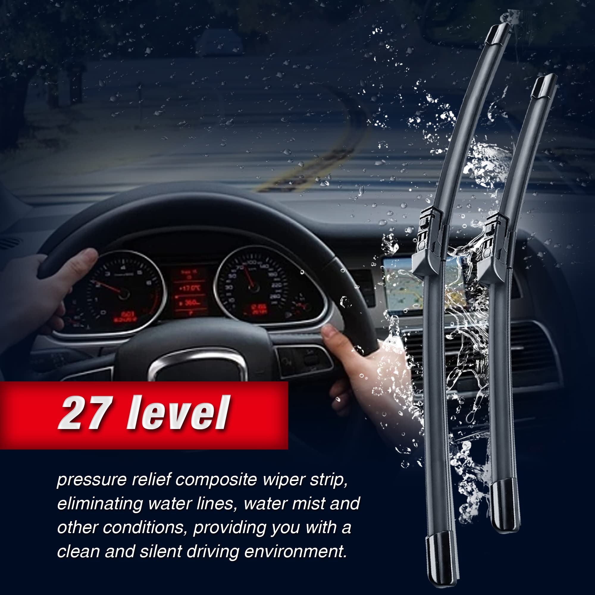 28''+16'' Windshield Wiper Blades Replacement For Toyota Prius 2022 2021 2020 2019 2018 2017 2016 Oem Factory Quality Top Lock W