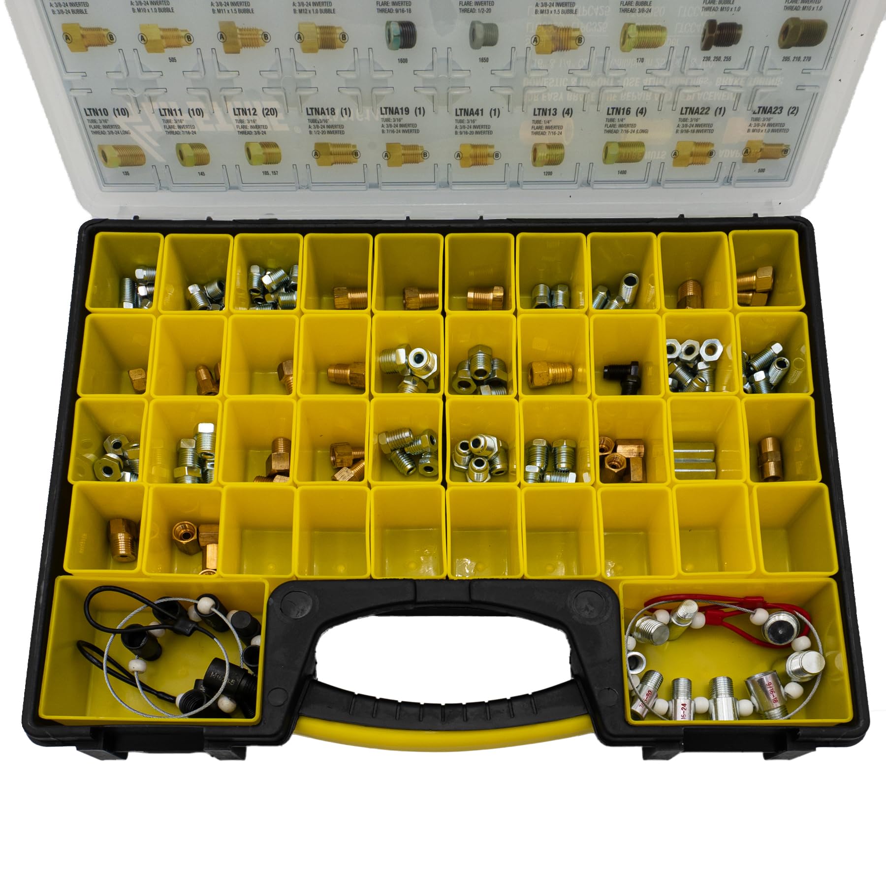 4LIFETIMELINES Premium Brake Line Fitting Kit, 32 SKU, 3/16" & 1/4", Copper, Robust Connections for Brake Line Repairs