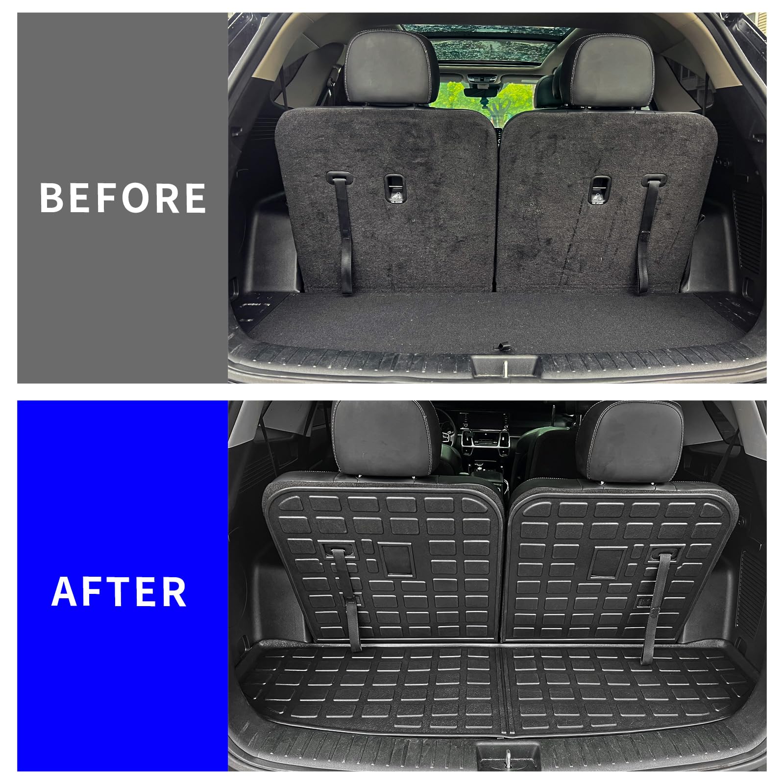 Rongtaod Floor Mats for 2021-2025 Kia Sorento, TPE Cargo Mat & Back Seat Cover, Trunk Mat with Floor Mats